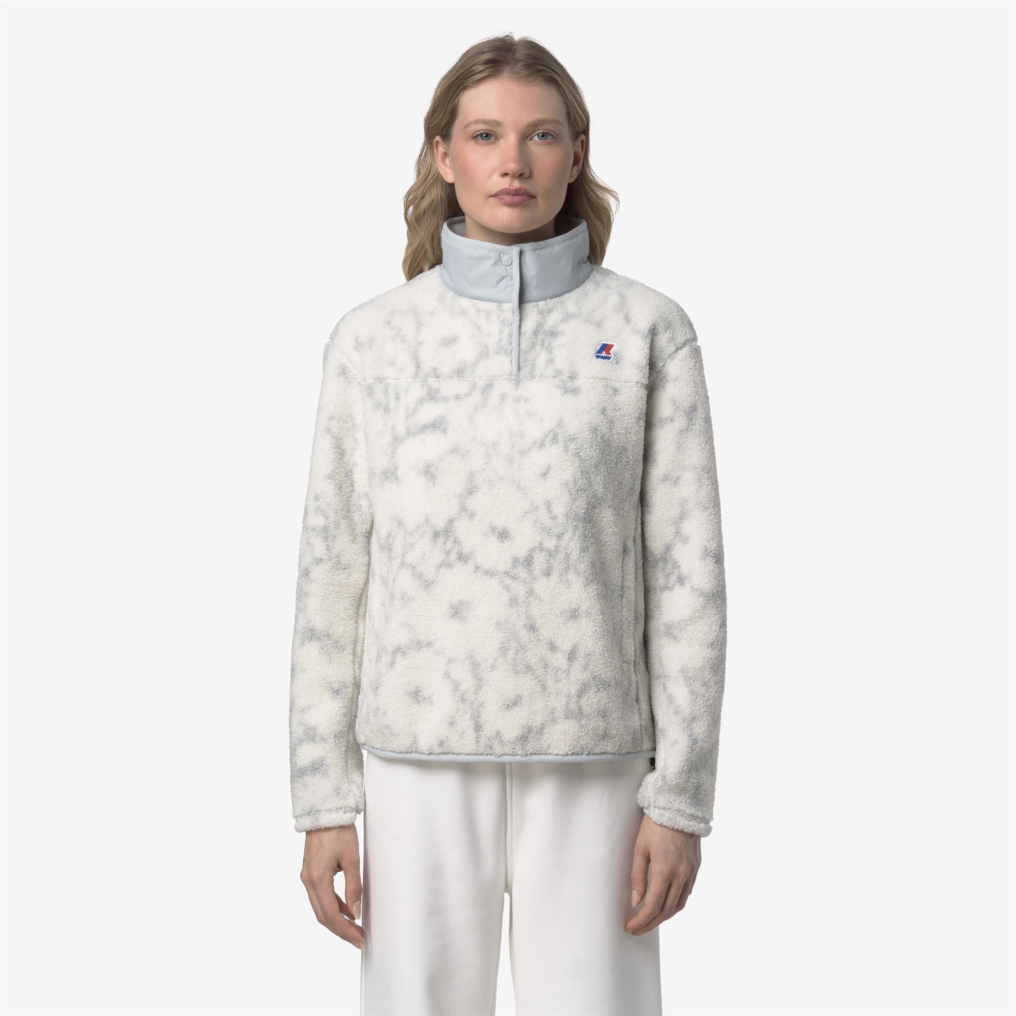 BENEDICTE ORSETTO PRINT - Fleece - Pull Over - Woman - ECRU-GREY FLOWERS