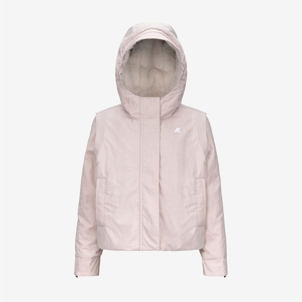 P. IDELLE COTTON FEEL - Jackets - Short - Girl - ROSE HUSHED-WHITE FUR
