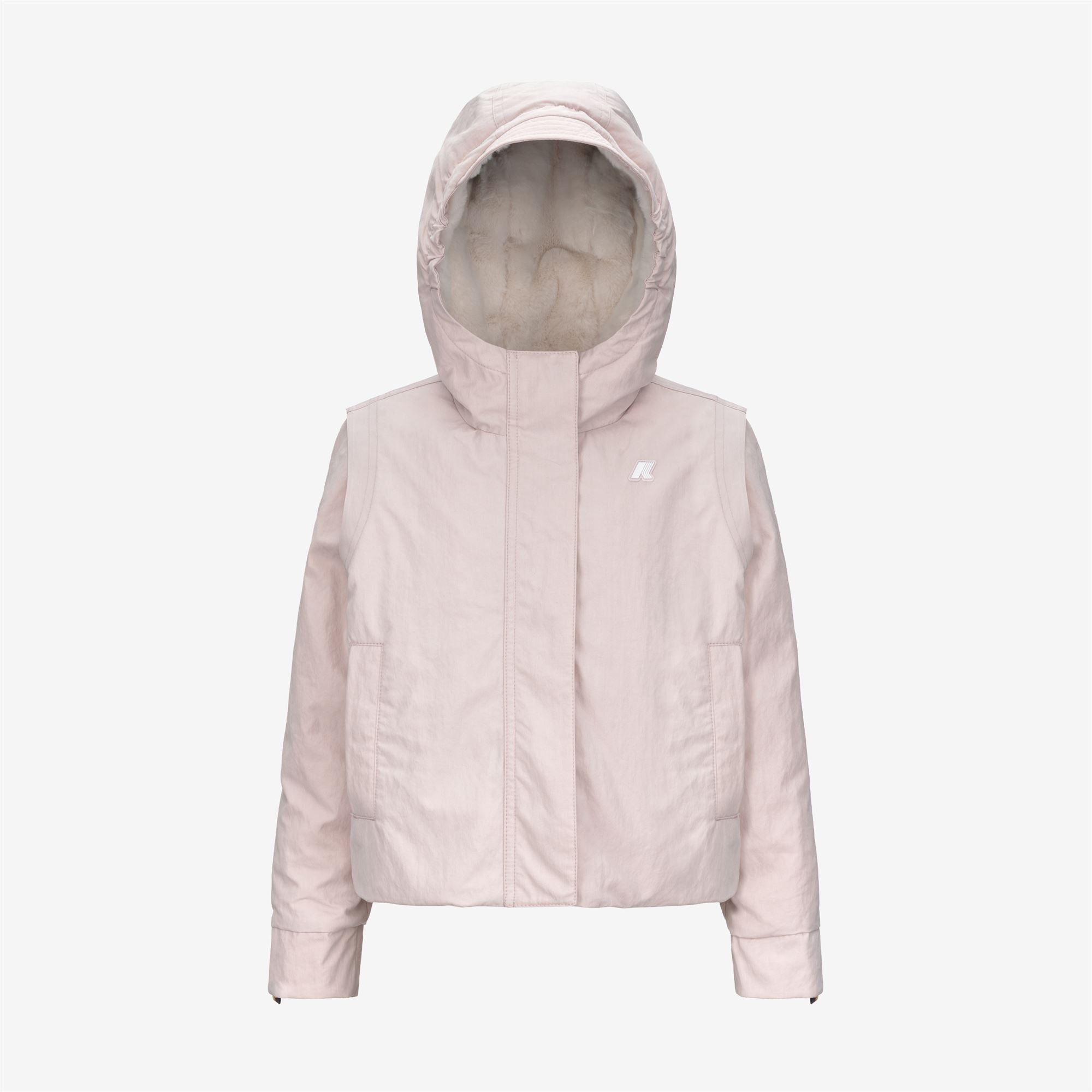 P. IDELLE COTTON FEEL - Jackets - Short - Girl - ROSE HUSHED-WHITE FUR