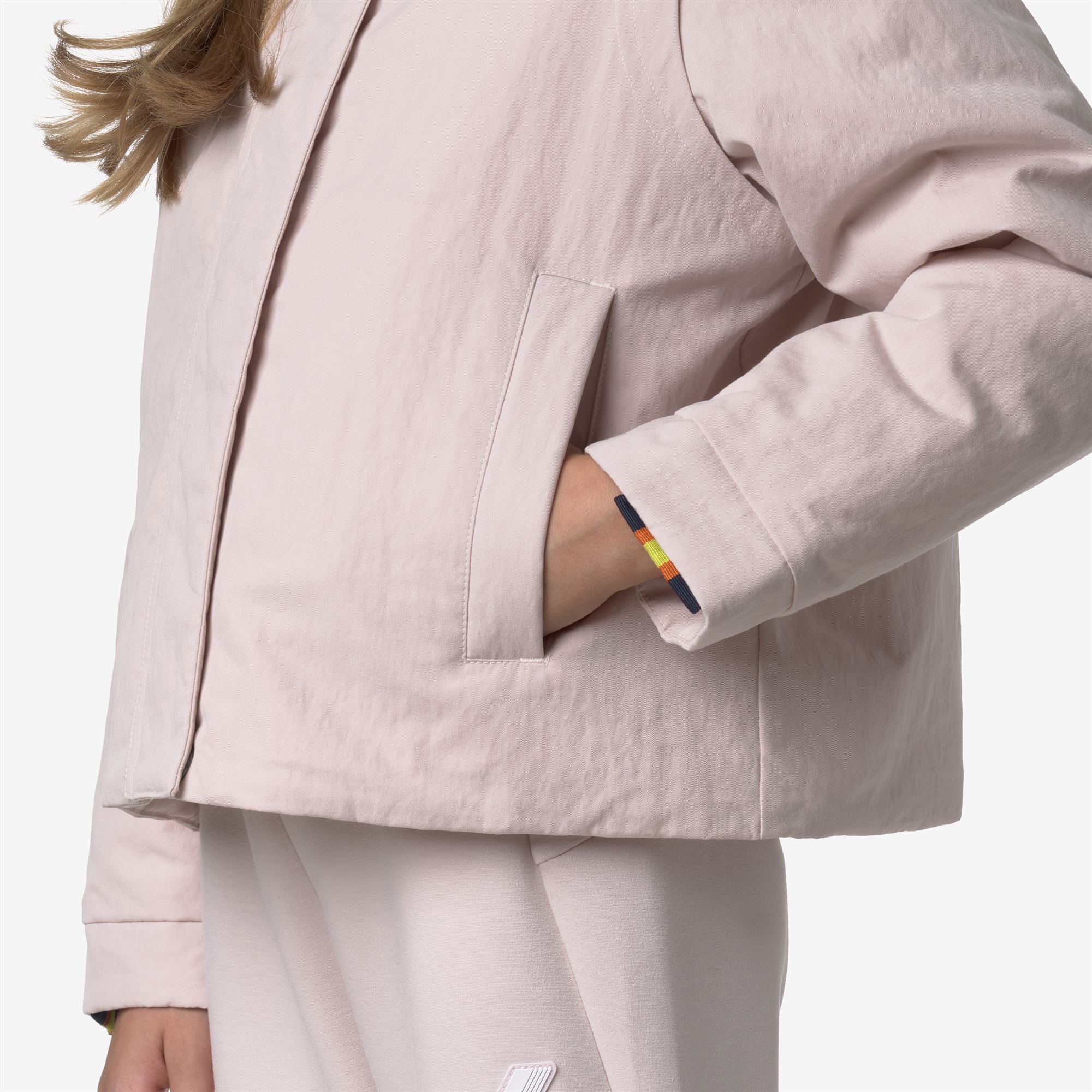 P. IDELLE COTTON FEEL - Jackets - Short - Girl - ROSE HUSHED-WHITE FUR