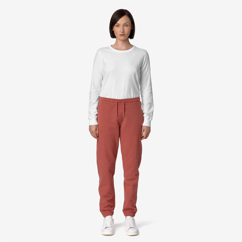 GINEVRETTE FLEECE PEACH - Pants - Sport Trousers - Woman - PINK CEDAR