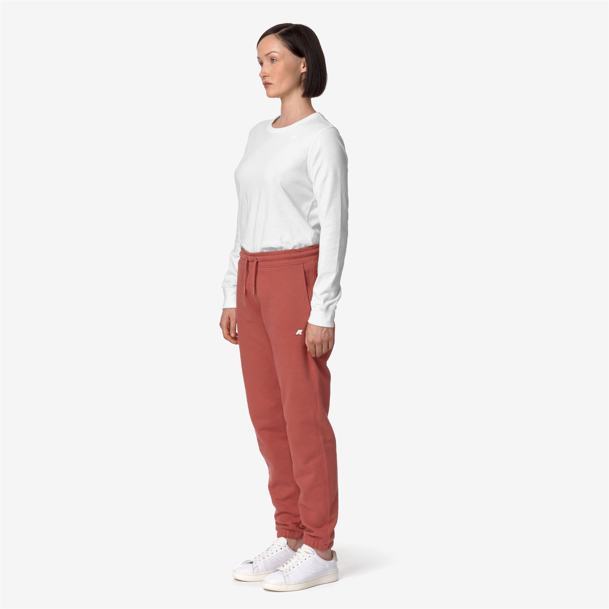 GINEVRETTE FLEECE PEACH - Pants - Sport Trousers - Woman - PINK CEDAR