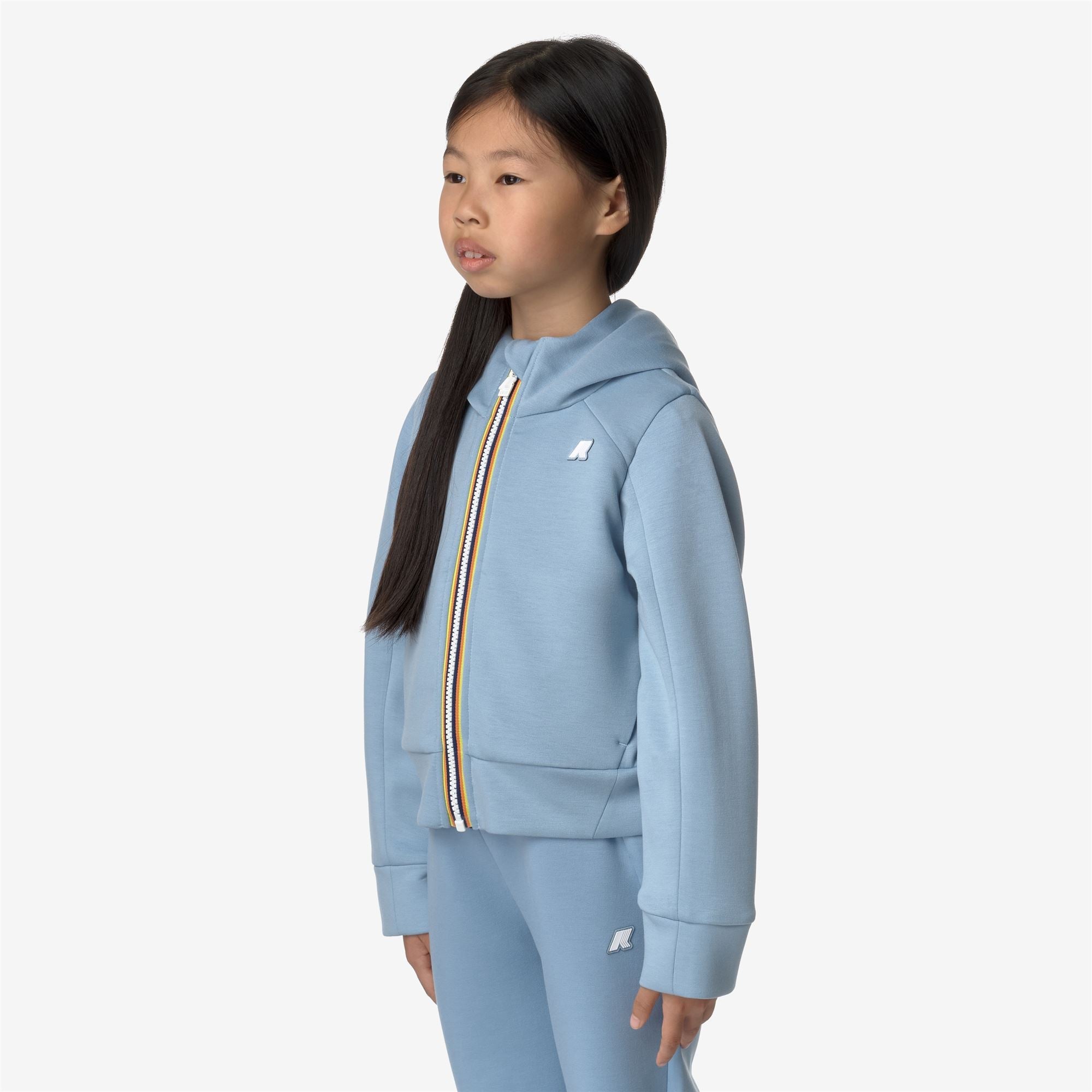 P. DIVINE LIGHT SPACER - Fleece - Hoodie Full Zip - Girl - BLUE AVIO