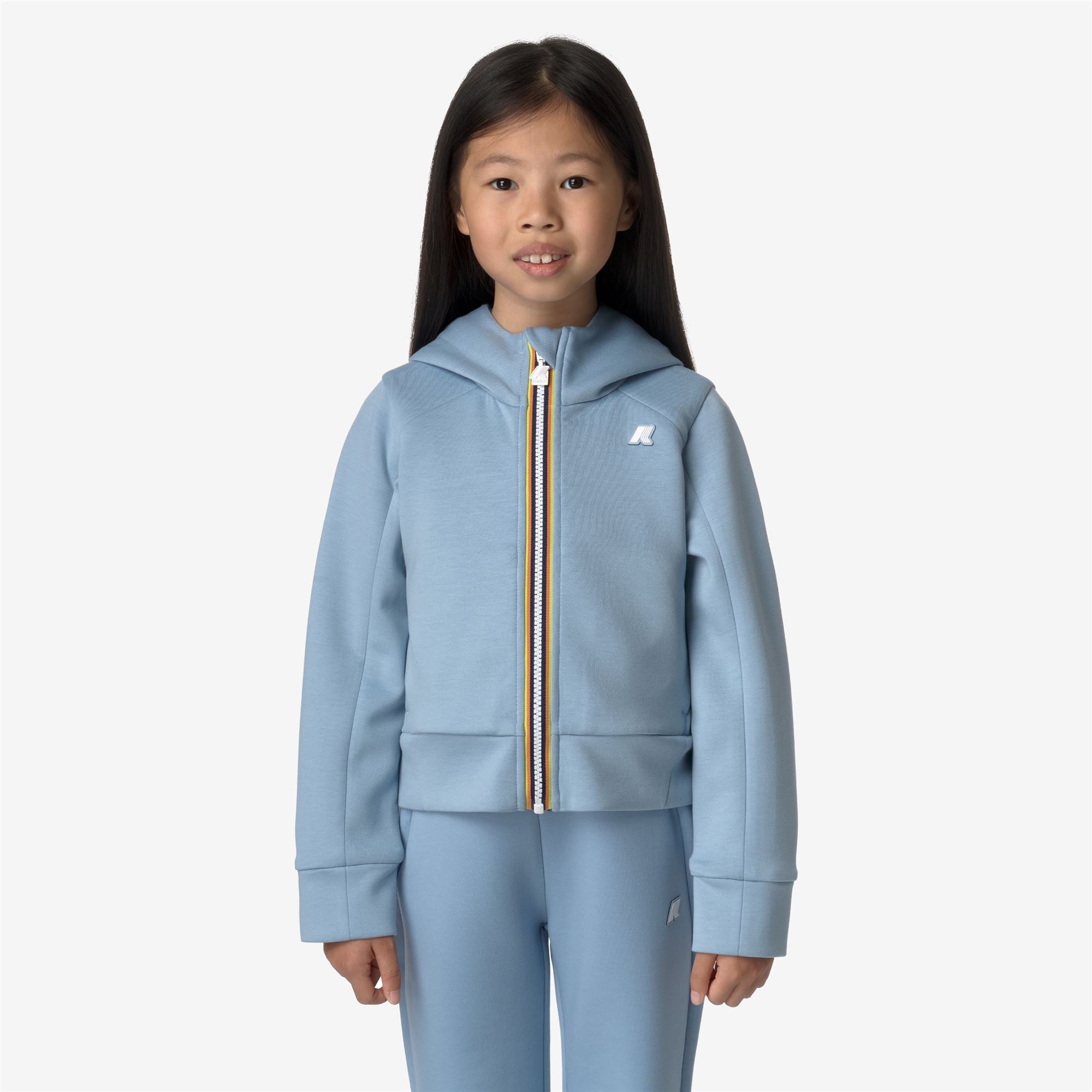P. DIVINE LIGHT SPACER - Fleece - Hoodie Full Zip - Girl - BLUE AVIO