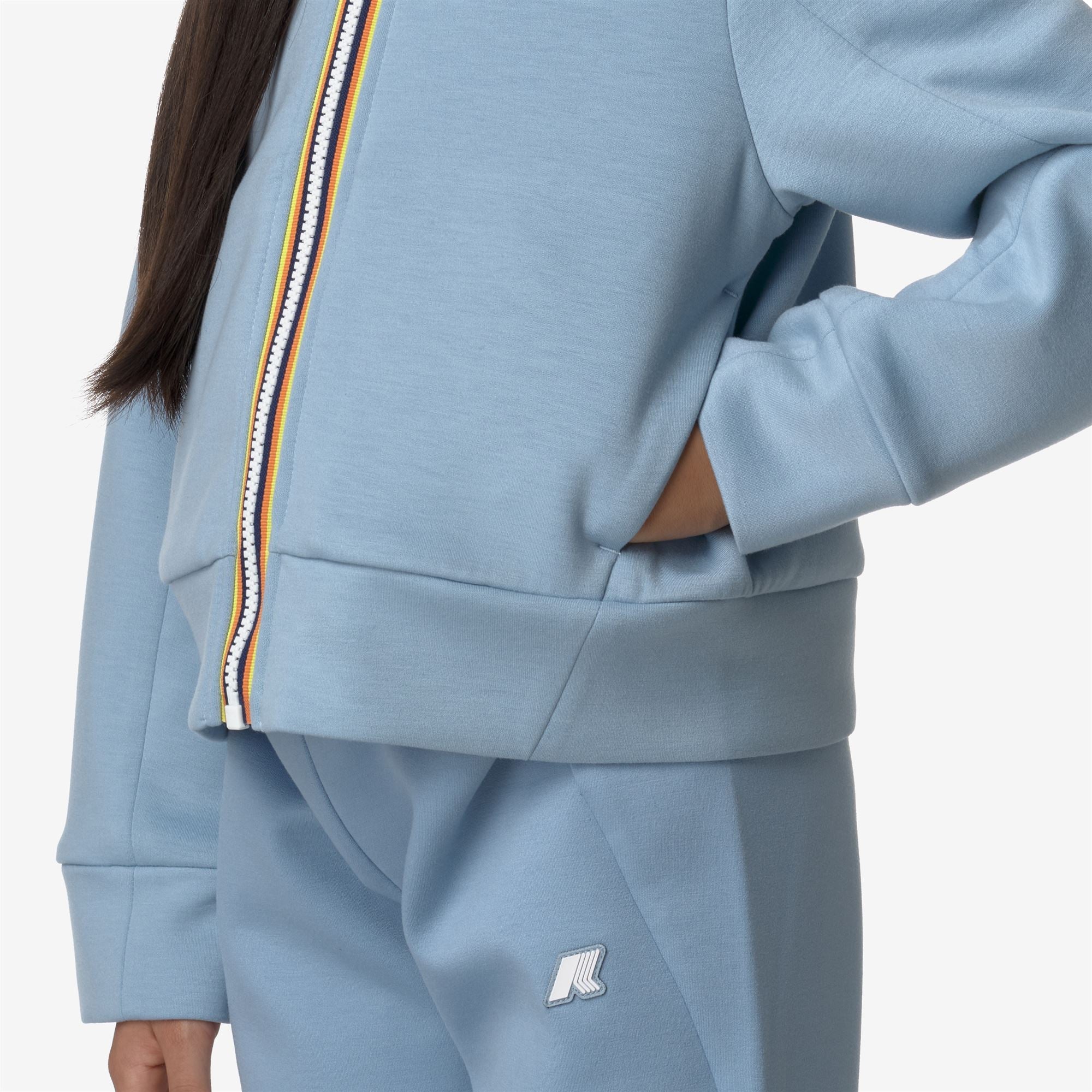 P. DIVINE LIGHT SPACER - Fleece - Hoodie Full Zip - Girl - BLUE AVIO