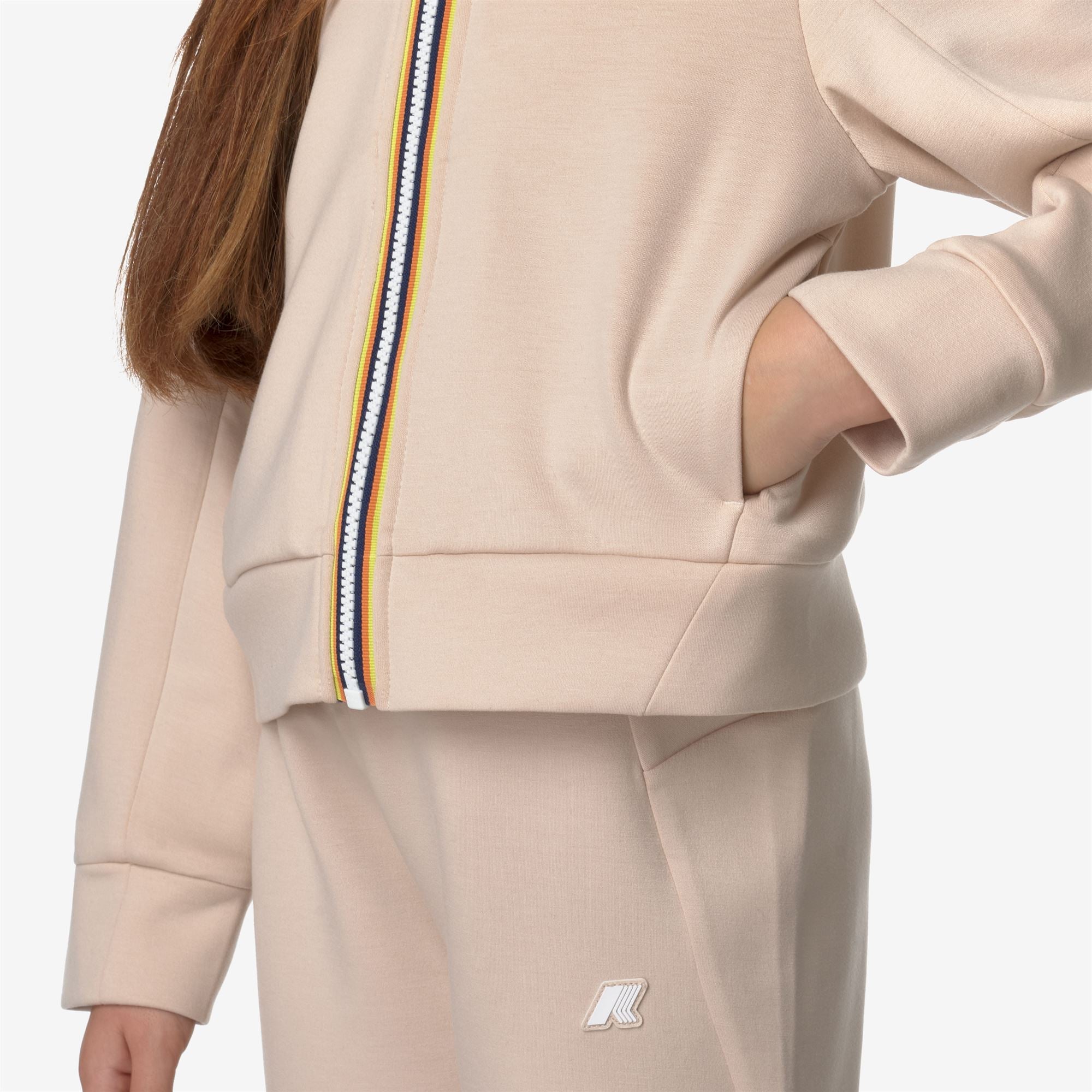P. DIVINE LIGHT SPACER - Fleece - Hoodie Full Zip - Girl - PINK TINT
