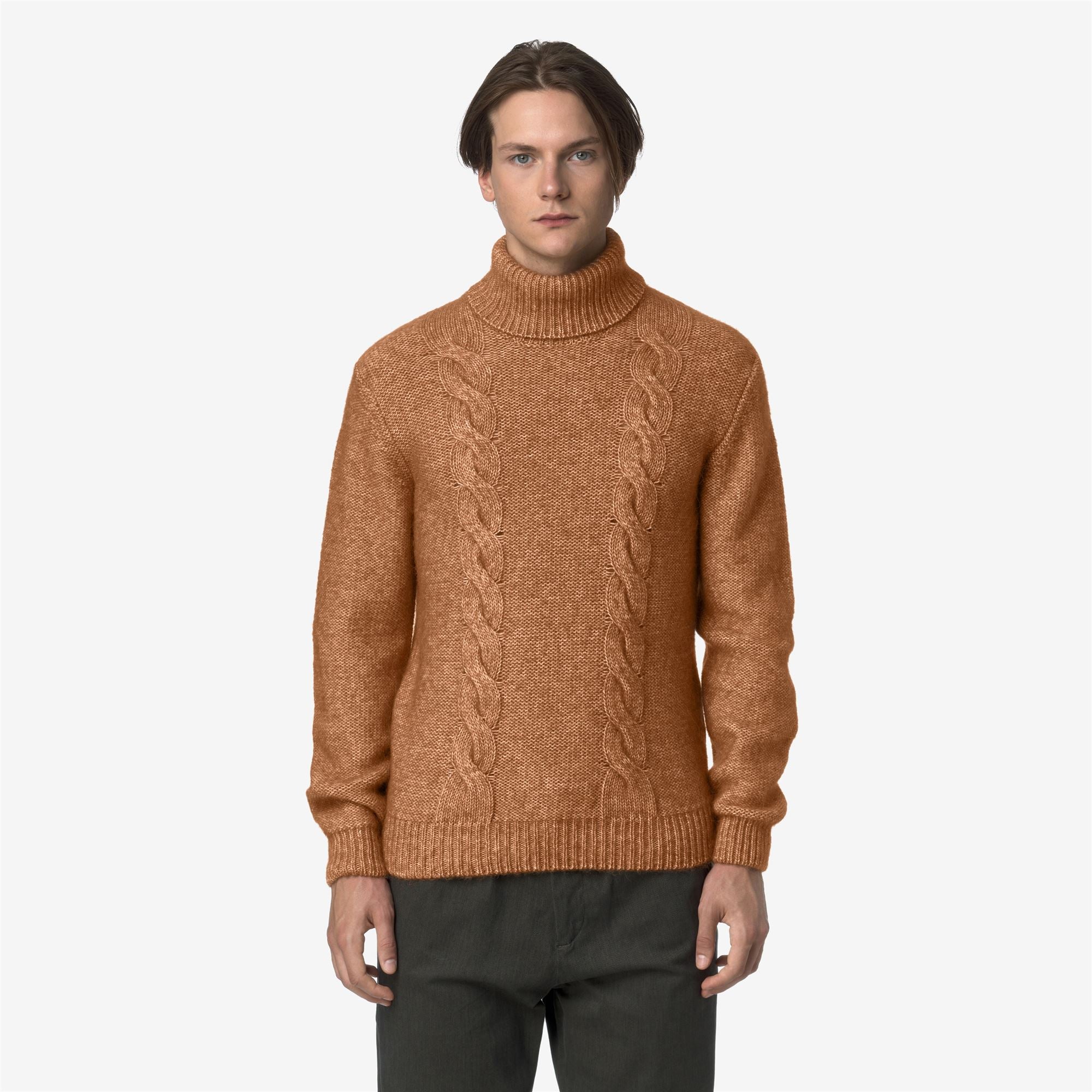 CIRAL - KNITWEAR - Pull Over - Man - ORANGE-OFF WHITE