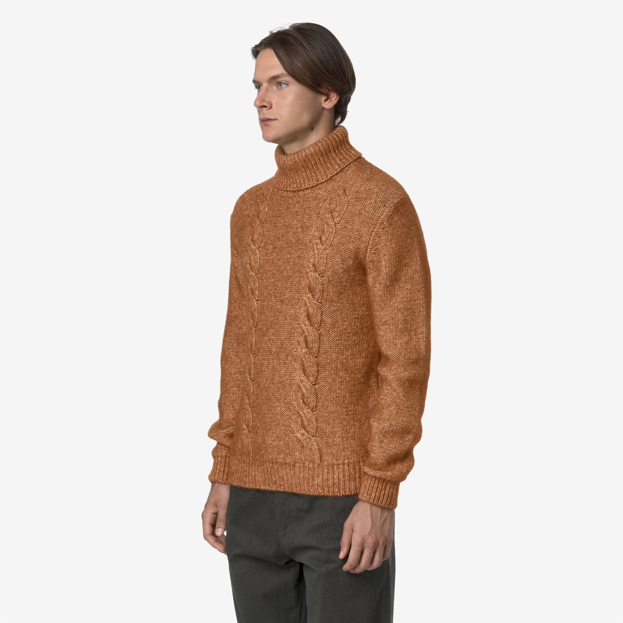 CIRAL - KNITWEAR - Pull Over - Man - ORANGE-OFF WHITE