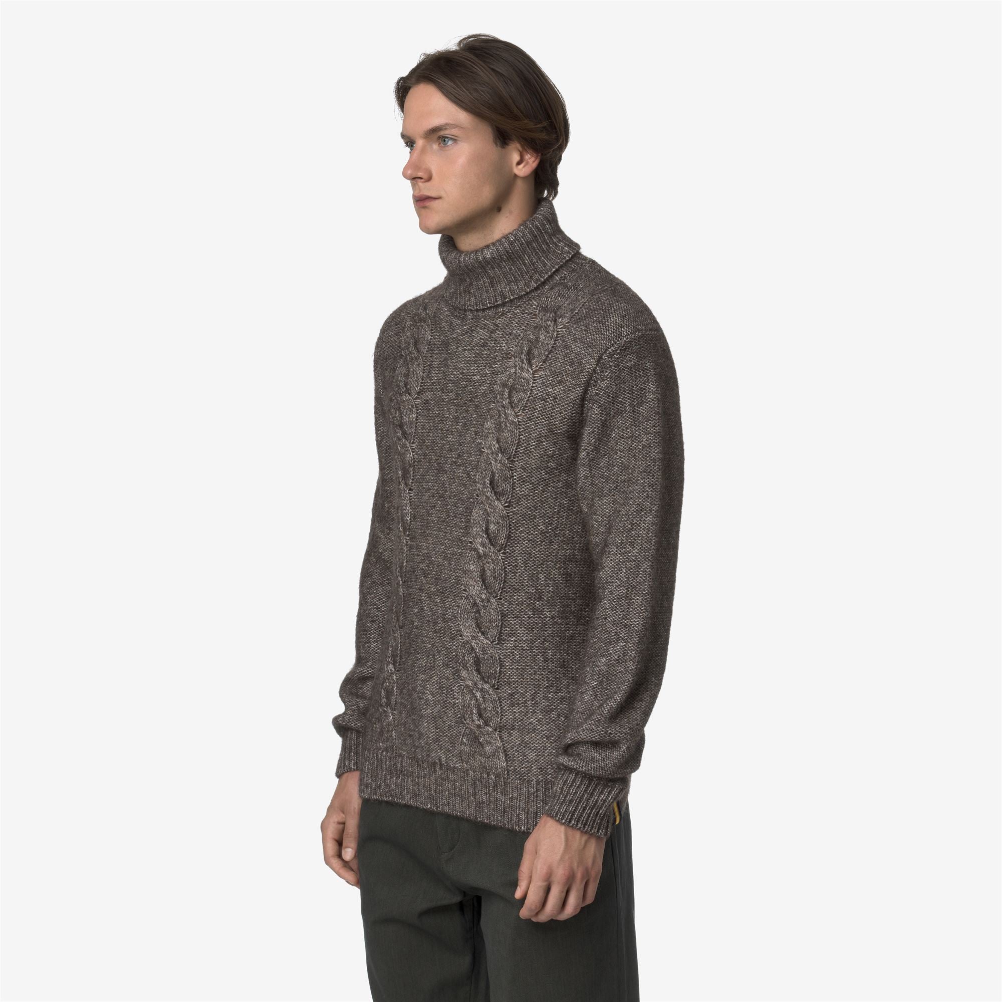 CIRAL - KNITWEAR - Pull Over - Man - BLACK OLIVE-OFF WHITE