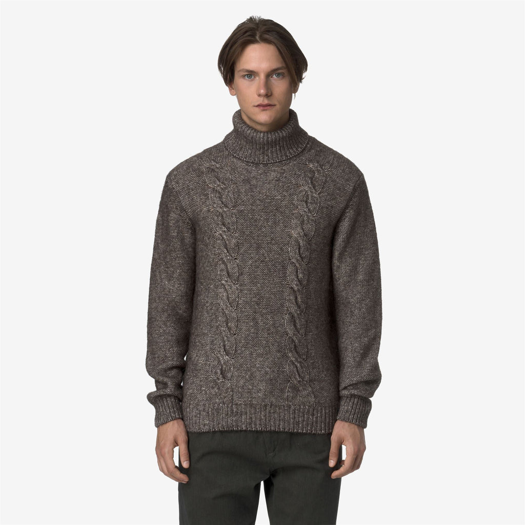 CIRAL - KNITWEAR - Pull Over - Man - BLACK OLIVE-OFF WHITE