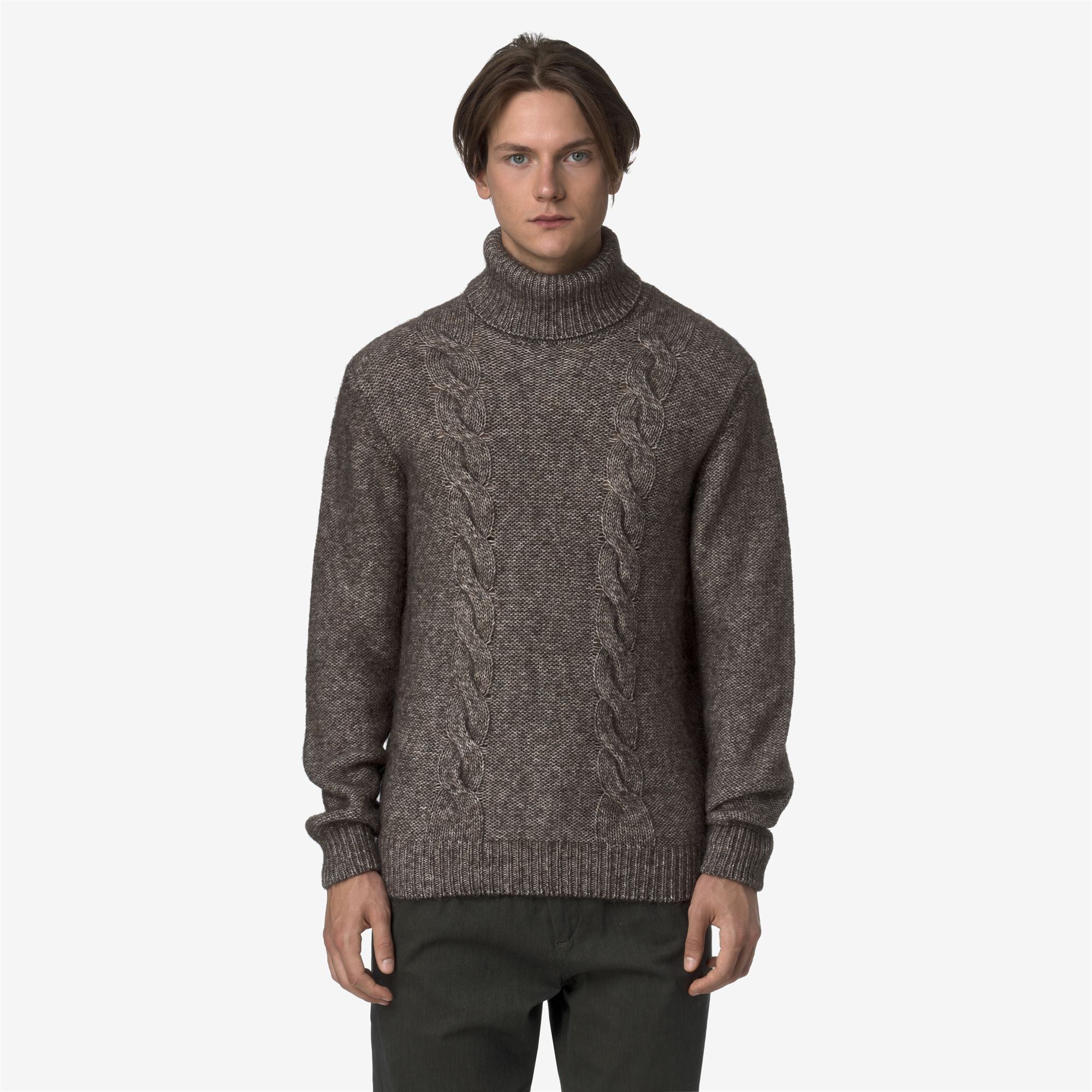 CIRAL - KNITWEAR - Pull Over - Man - BLACK OLIVE-OFF WHITE