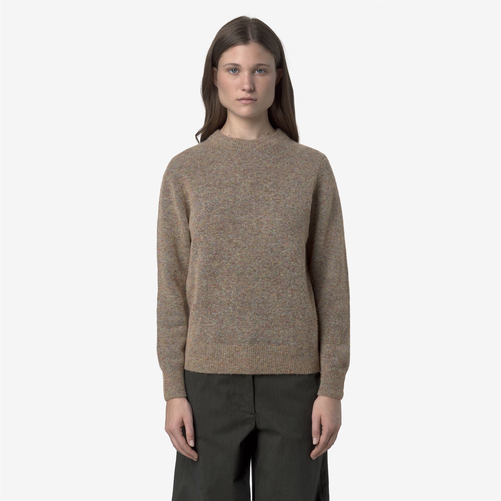 CLARISSE WOOL STRETCH - KNITWEAR - Pull Over - Woman - PINK DUST MIX
