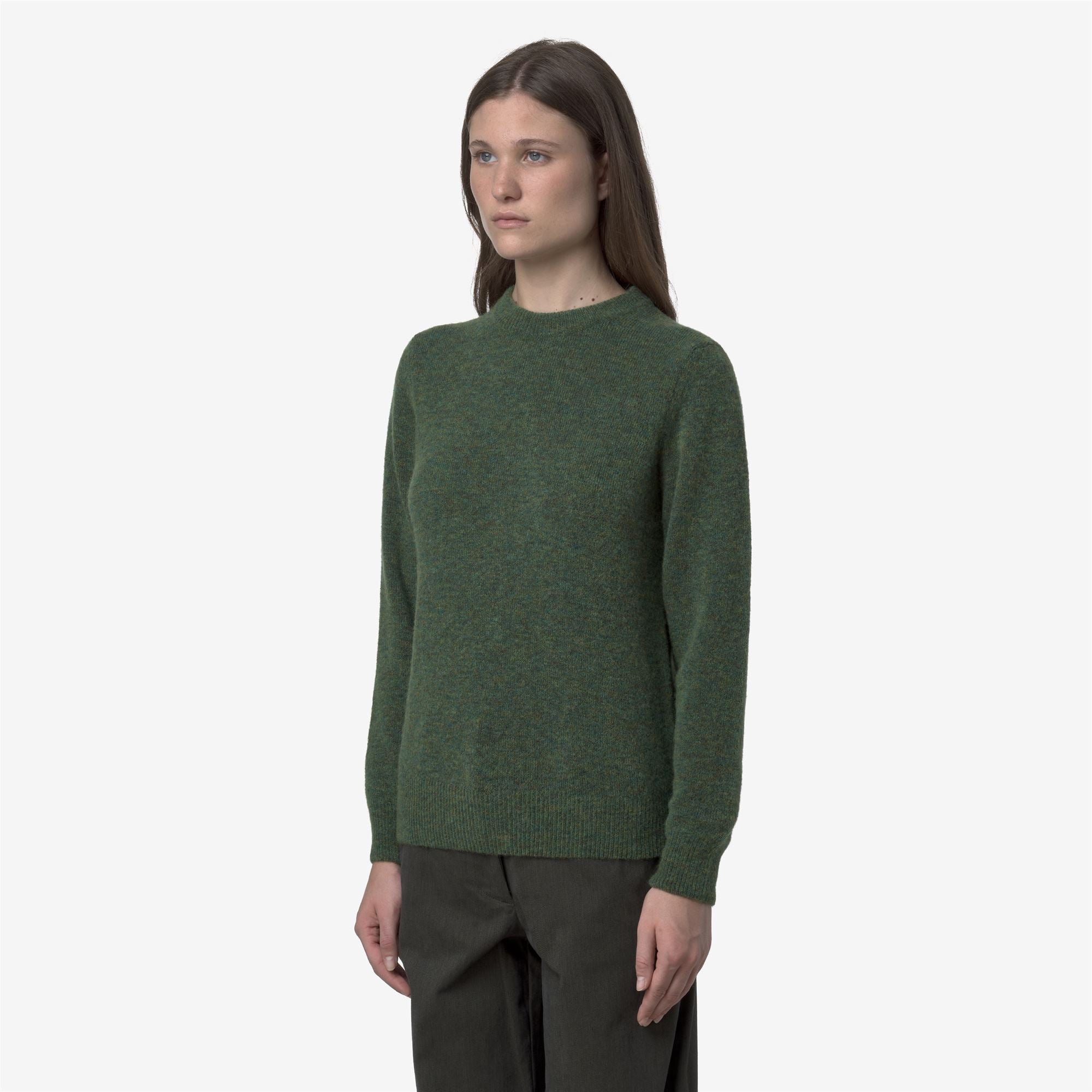 CLARISSE WOOL STRETCH - KNITWEAR - Pull Over - Woman - GREEN MIX