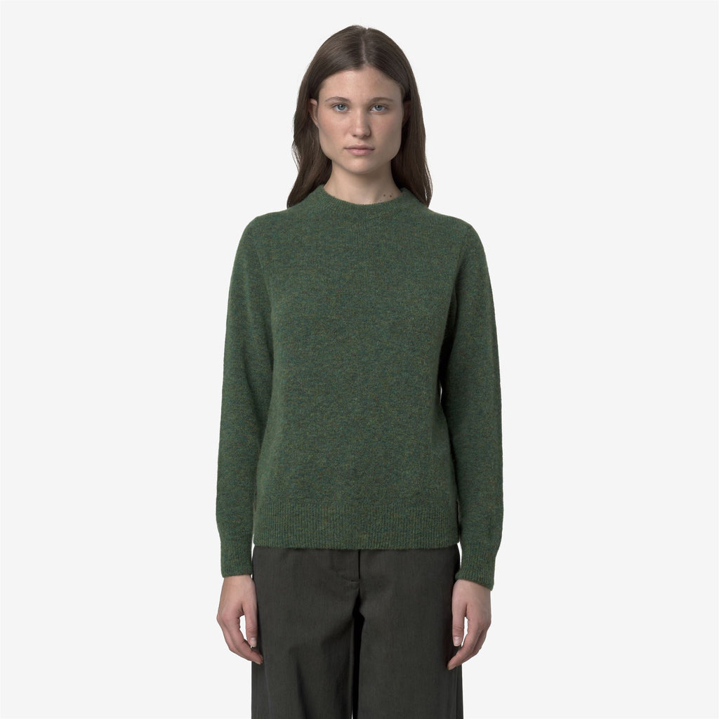 CLARISSE WOOL STRETCH - KNITWEAR - Pull Over - Woman - GREEN MIX