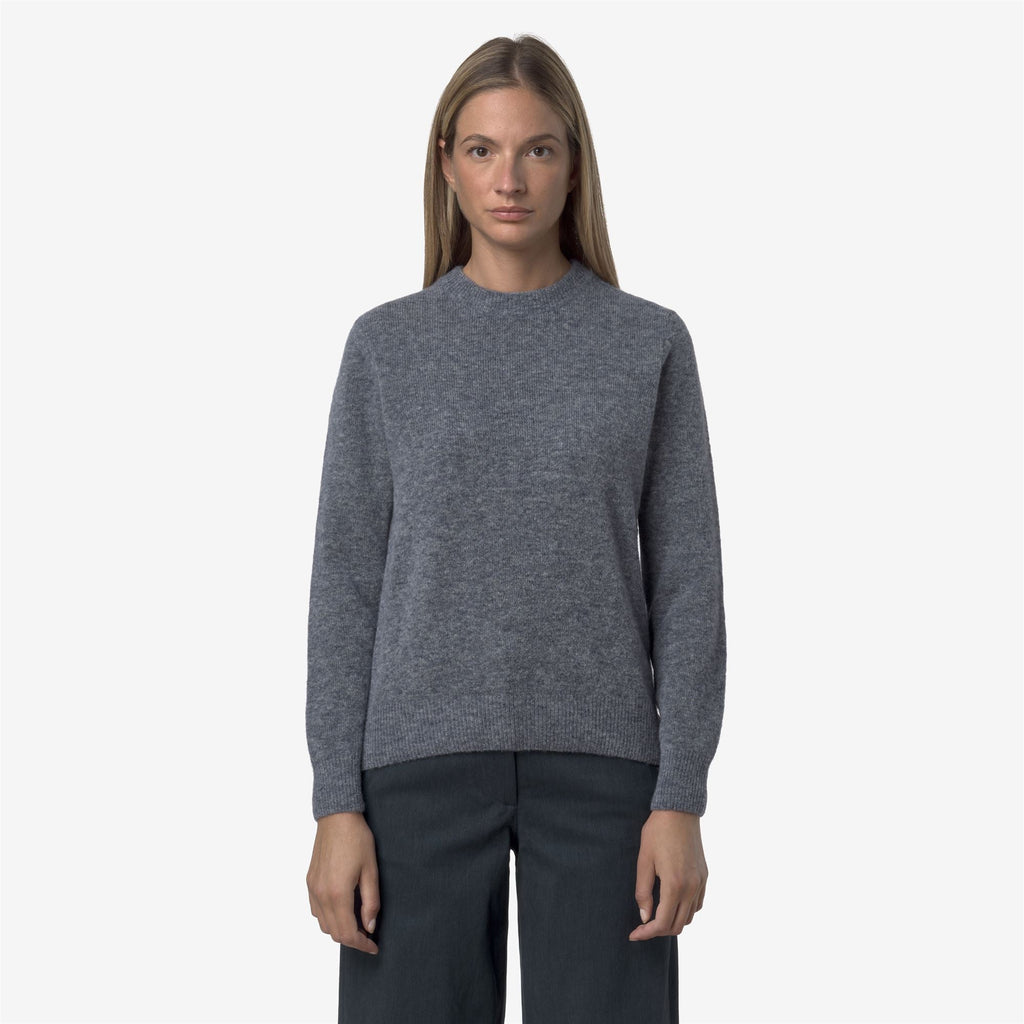CLARISSE WOOL STRETCH - KNITWEAR - Pull Over - Woman - BLUE WILD MIX