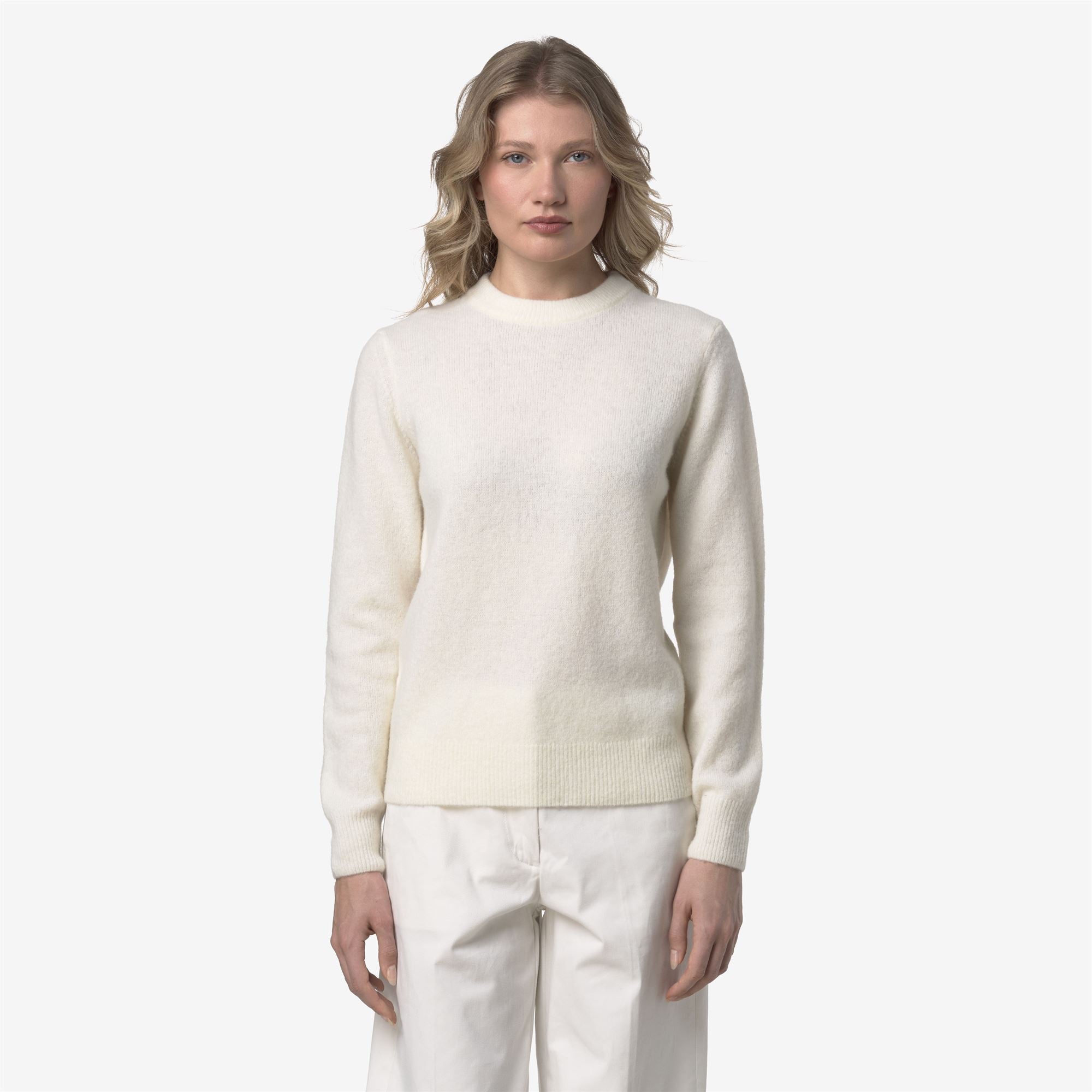 CLARISSE WOOL STRETCH - KNITWEAR - Pull Over - Woman - WHITE GARDENIA