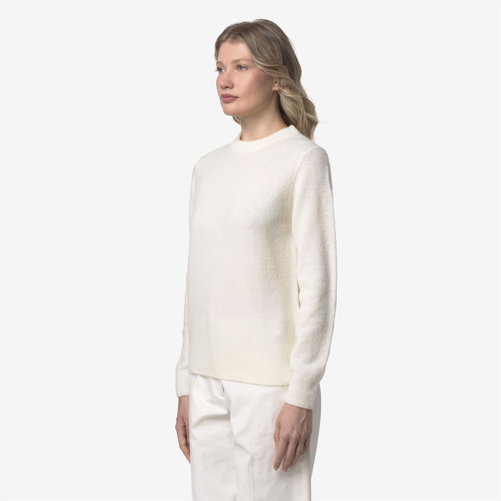 CLARISSE WOOL STRETCH - KNITWEAR - Pull Over - Woman - WHITE GARDENIA