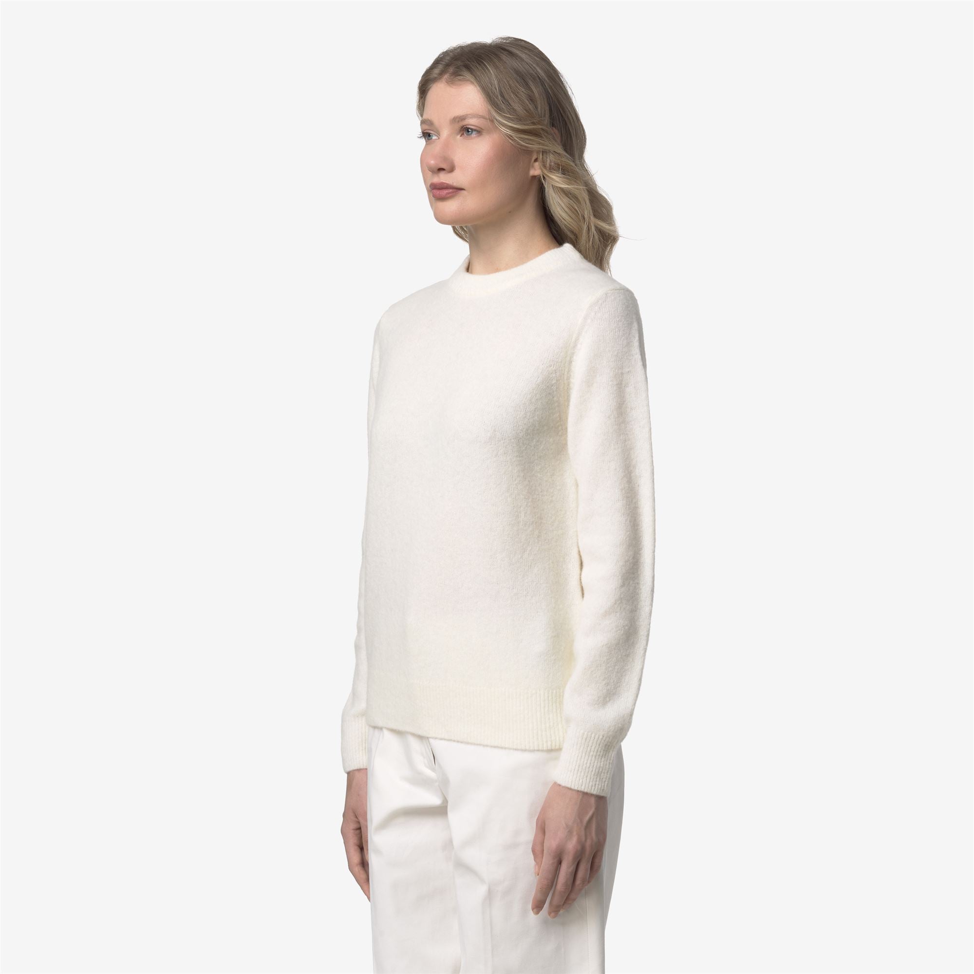CLARISSE WOOL STRETCH - KNITWEAR - Pull Over - Woman - WHITE GARDENIA