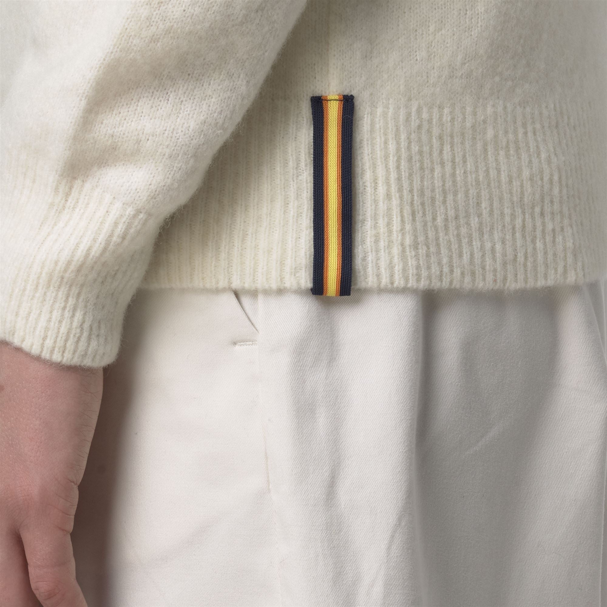 CLARISSE WOOL STRETCH - KNITWEAR - Pull Over - Woman - WHITE GARDENIA