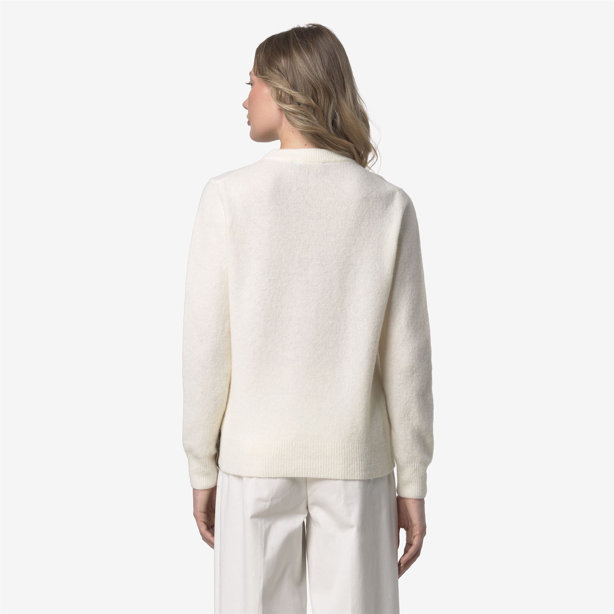 CLARISSE WOOL STRETCH - KNITWEAR - Pull Over - Woman - WHITE GARDENIA