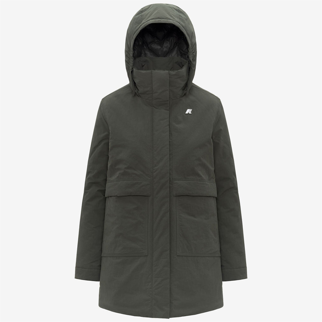 KALIMA WARM COTTON NYLON - Jackets - 3/4 LENGTH - Woman - GREEN BLACKISH