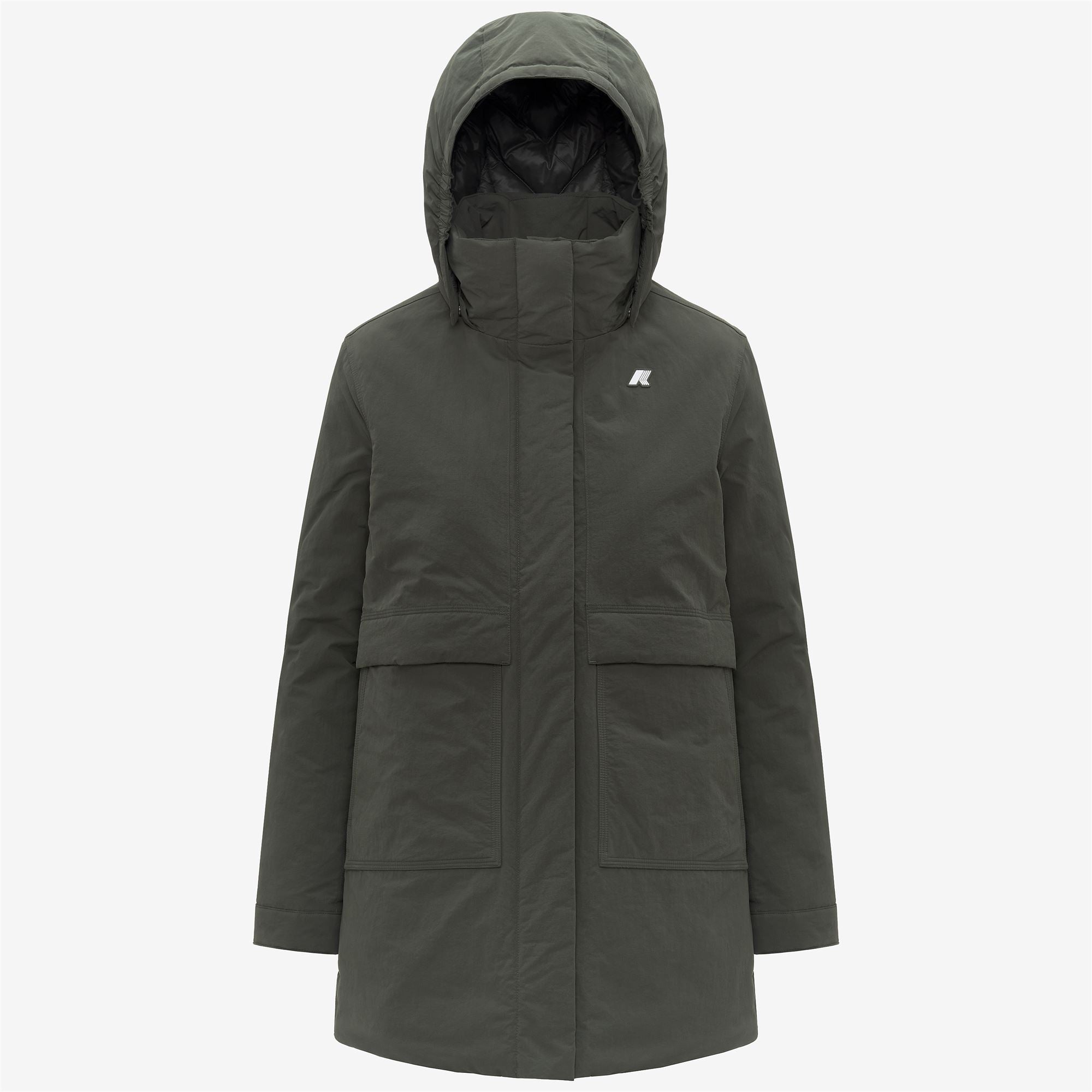 KALIMA WARM COTTON NYLON - Jackets - 3/4 LENGTH - Woman - GREEN BLACKISH