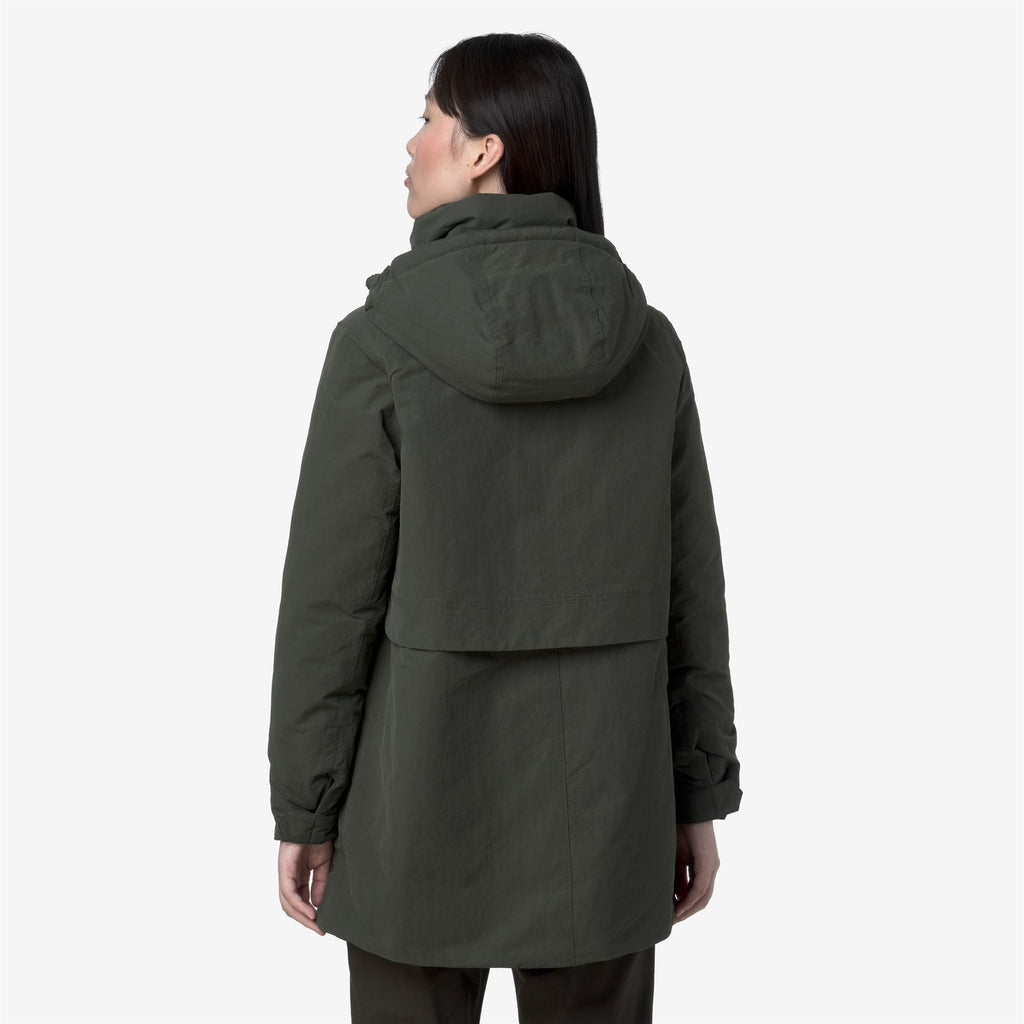 KALIMA WARM COTTON NYLON - Jackets - 3/4 LENGTH - Woman - GREEN BLACKISH