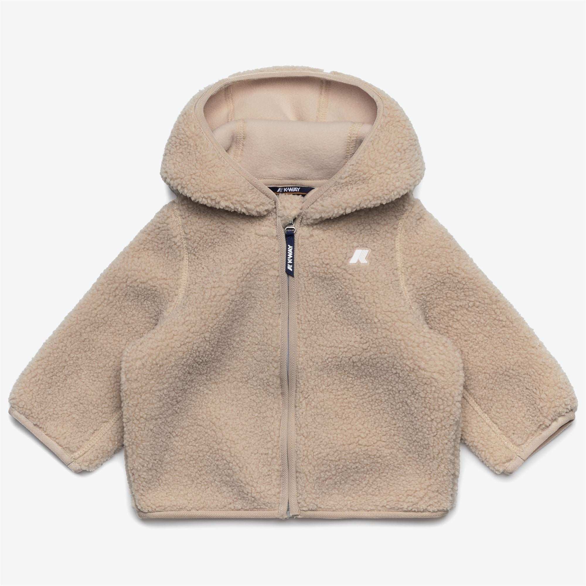 E. JANNE POLAR - Fleece - Hoodie Full Zip - Kid unisex - BEIGE GREY-BEIGE GREY