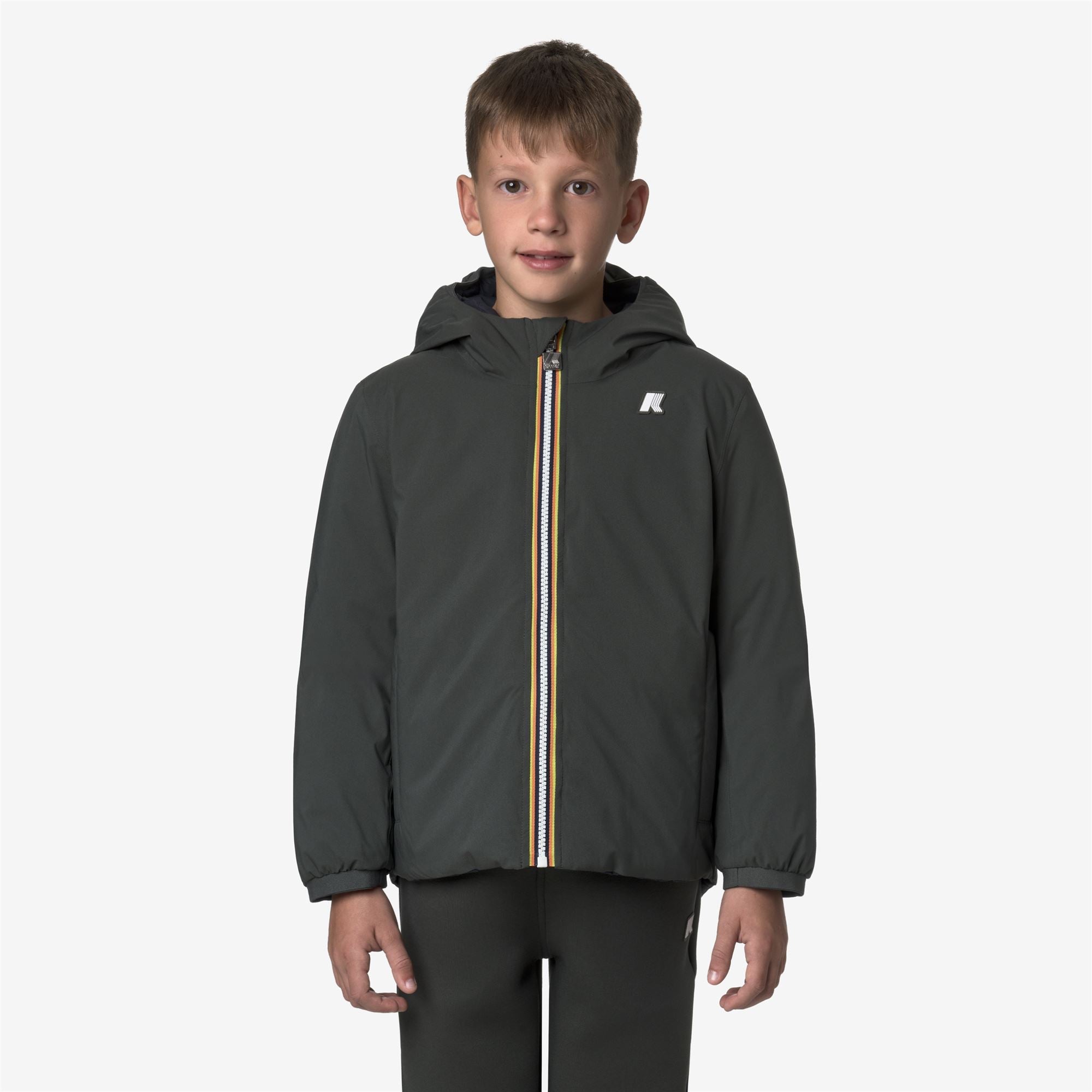 P. JACK ST THERMO REVERSIBLE - Jackets - Short - Boy - GREEN BLACKISH-BLUE DEPTH