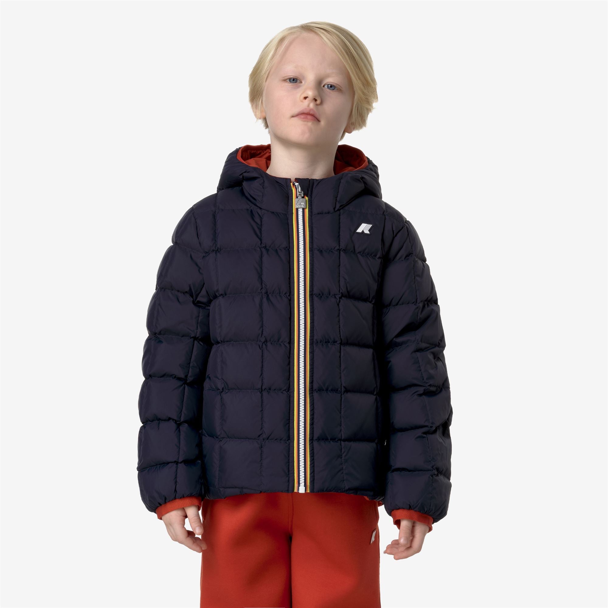 P. JACK ST THERMO REVERSIBLE - Jackets - Short - Boy - RED POMPEIAN-BLUE DEPTH