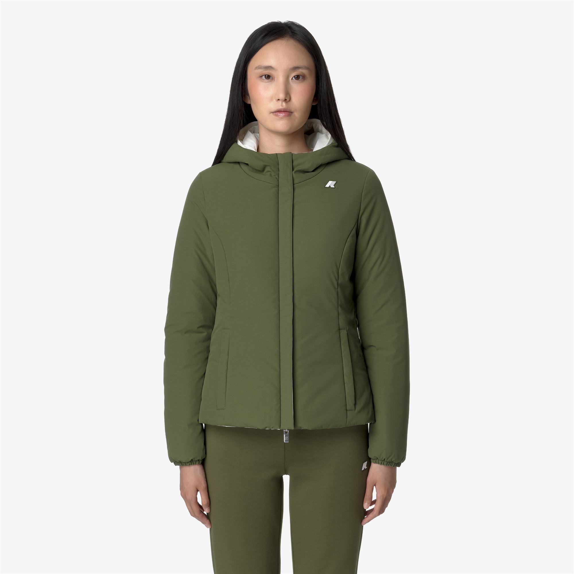 LILY ST WARM REVERSIBLE - Jackets - Short - Woman - WHITE GARDENIA-GREEN CYPRESS