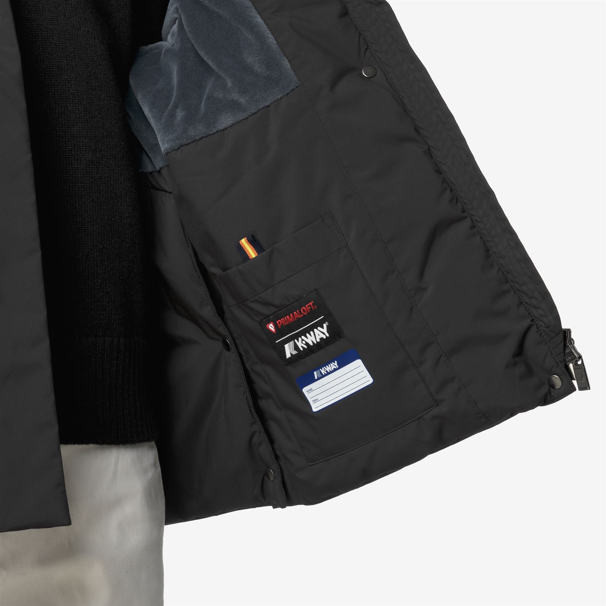 MARLETTE SOFT TOUCH MARMOTTA - Jackets - Short - Woman - BLACK PURE-BLUE AIRFORCE