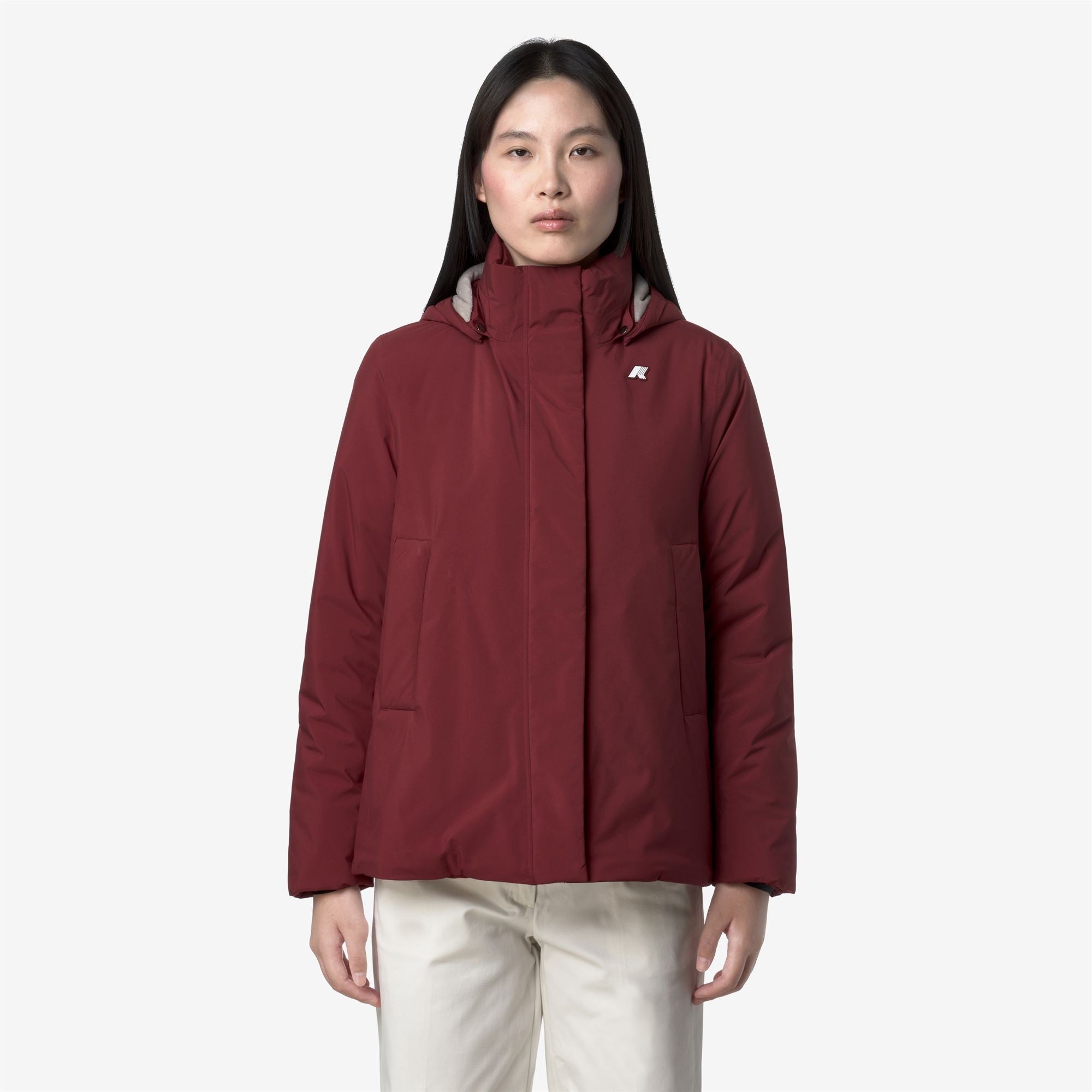 MARLETTE SOFT TOUCH MARMOTTA - Jackets - Short - Woman - RED SYRAH-GREY GOAT