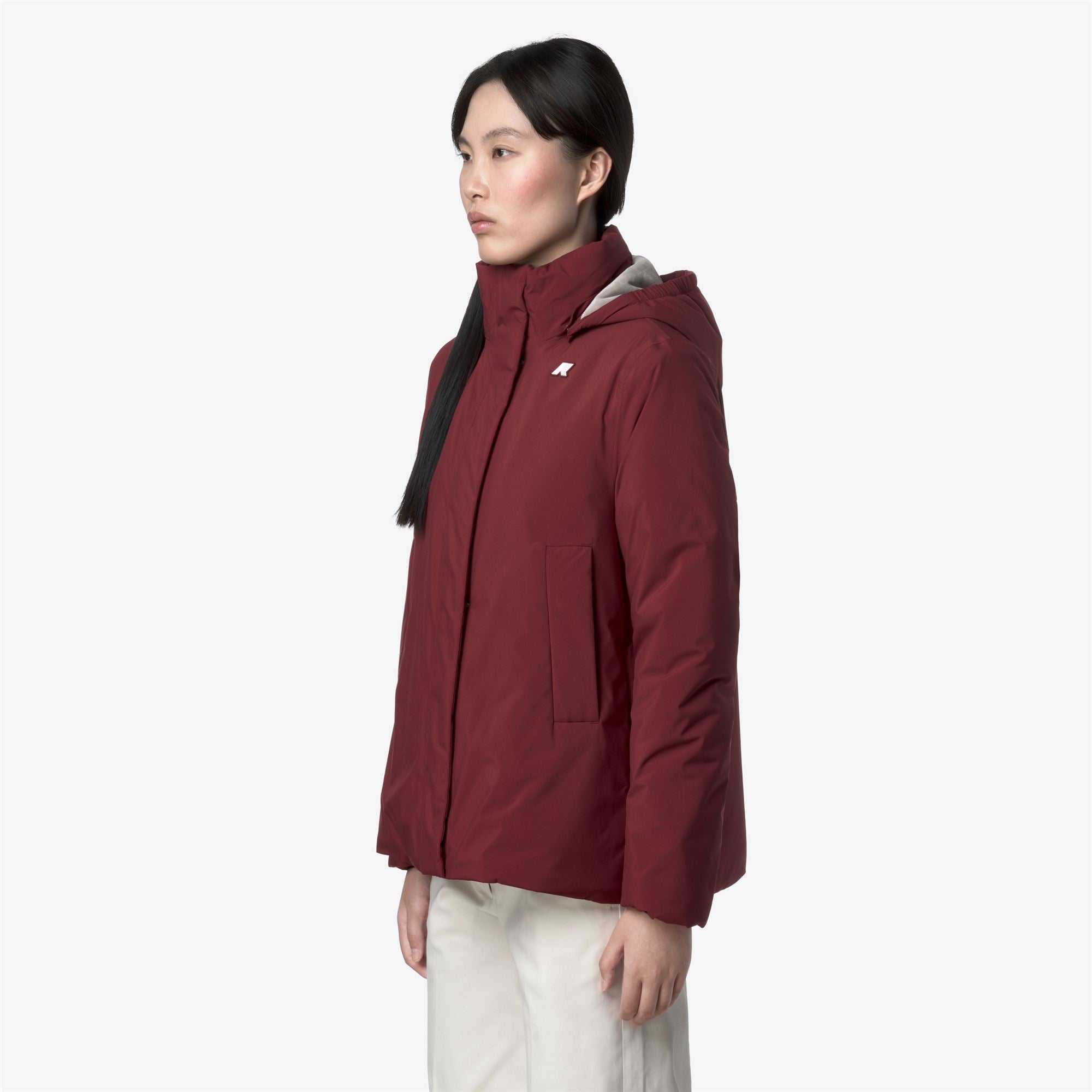 MARLETTE SOFT TOUCH MARMOTTA - Jackets - Short - Woman - RED SYRAH-GREY GOAT
