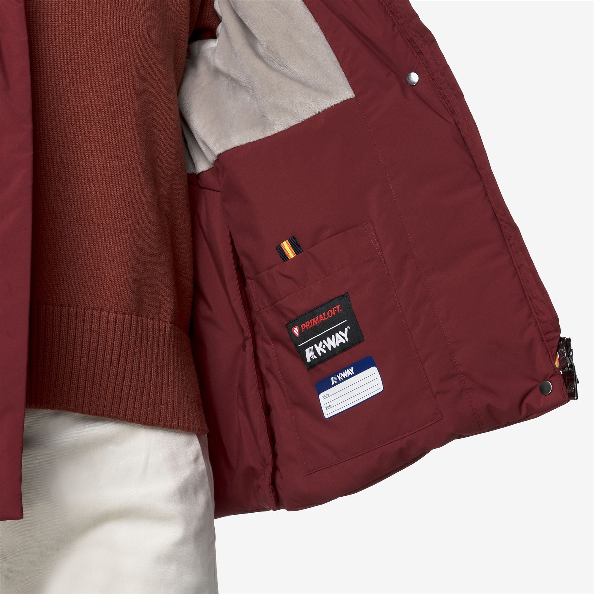 MARLETTE SOFT TOUCH MARMOTTA - Jackets - Short - Woman - RED SYRAH-GREY GOAT