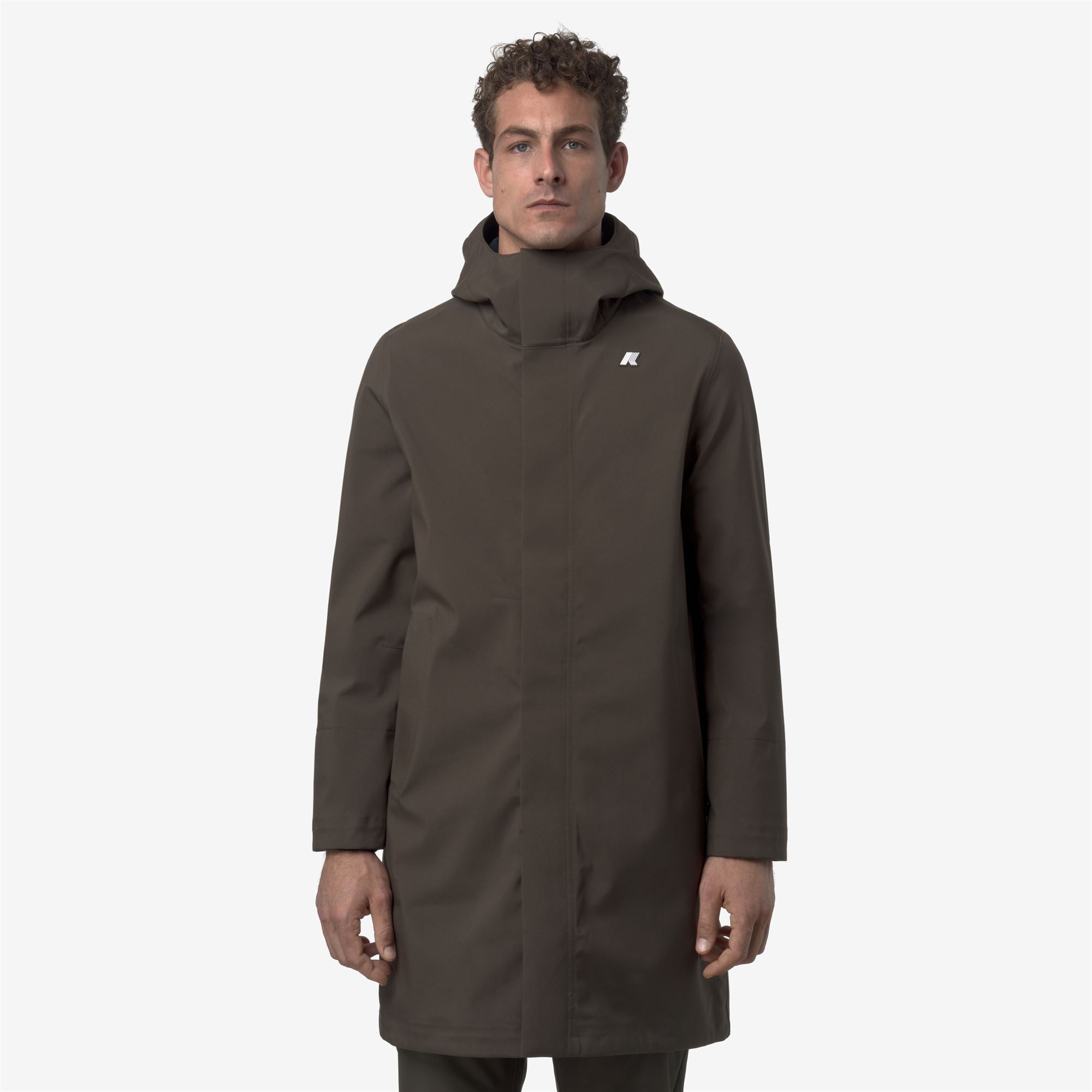 THOMAS BONDED - Jackets - Long - Man - BLACK OLIVE-BLUE DEPTH