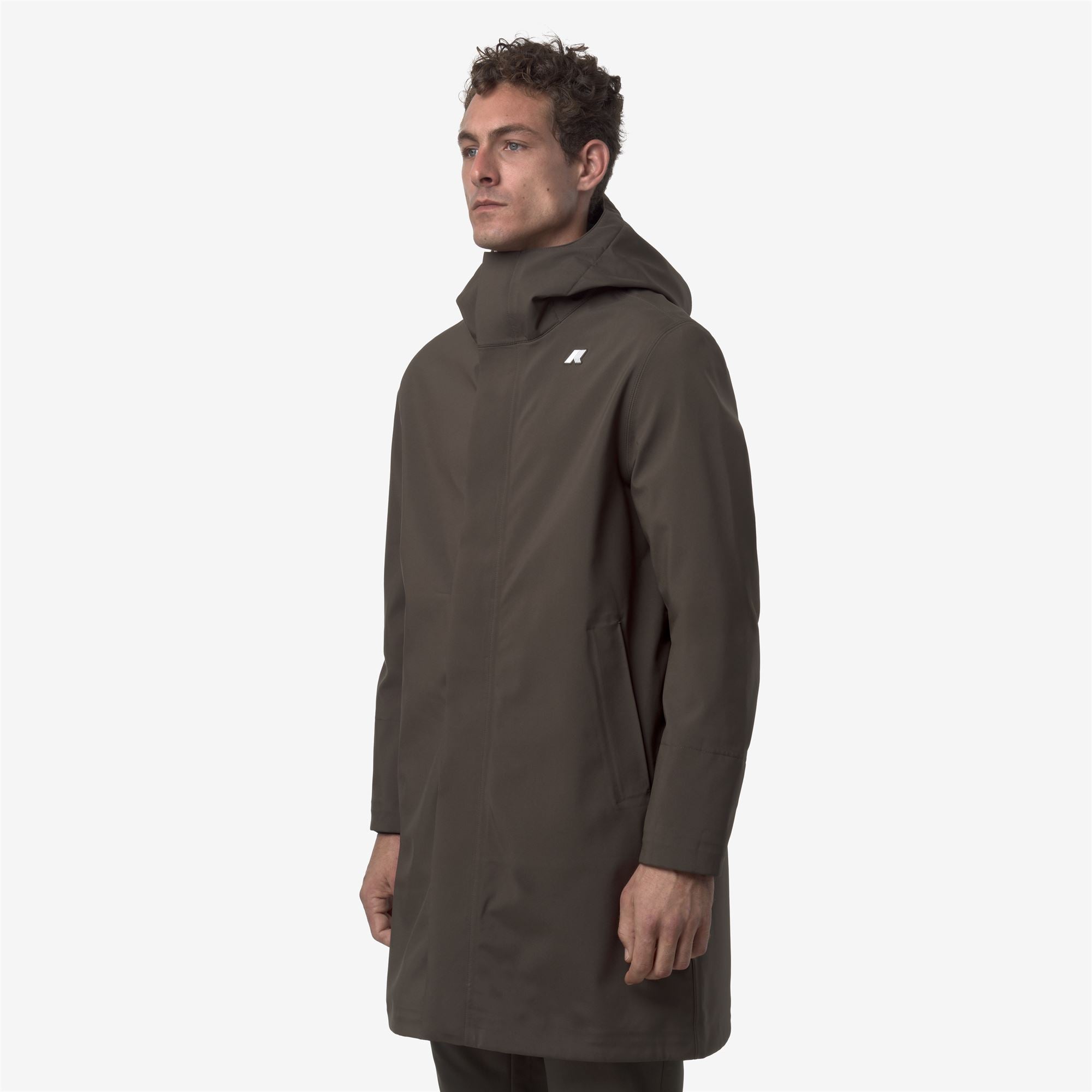 THOMAS BONDED - Jackets - Long - Man - BLACK OLIVE-BLUE DEPTH