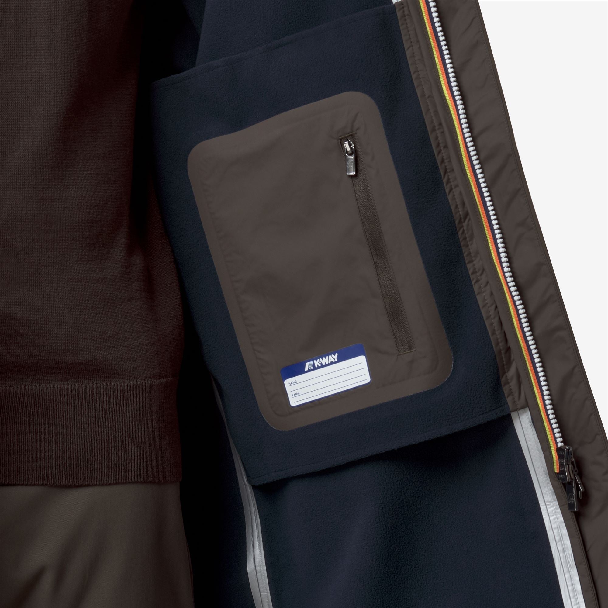 THOMAS BONDED - Jackets - Long - Man - BLACK OLIVE-BLUE DEPTH