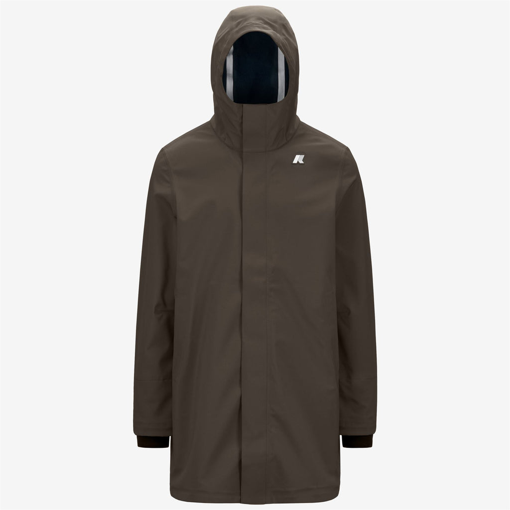 THOMAS BONDED - Jackets - Long - Man - BLACK OLIVE-BLUE DEPTH