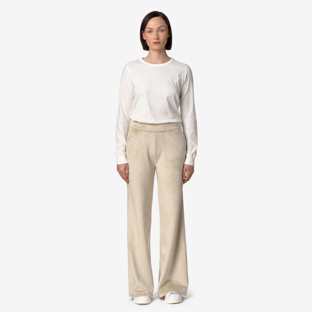 JENNY VELOUR POLAR - Pants - Sport Trousers - Woman - BEIGE GREY-BEIGE GREY