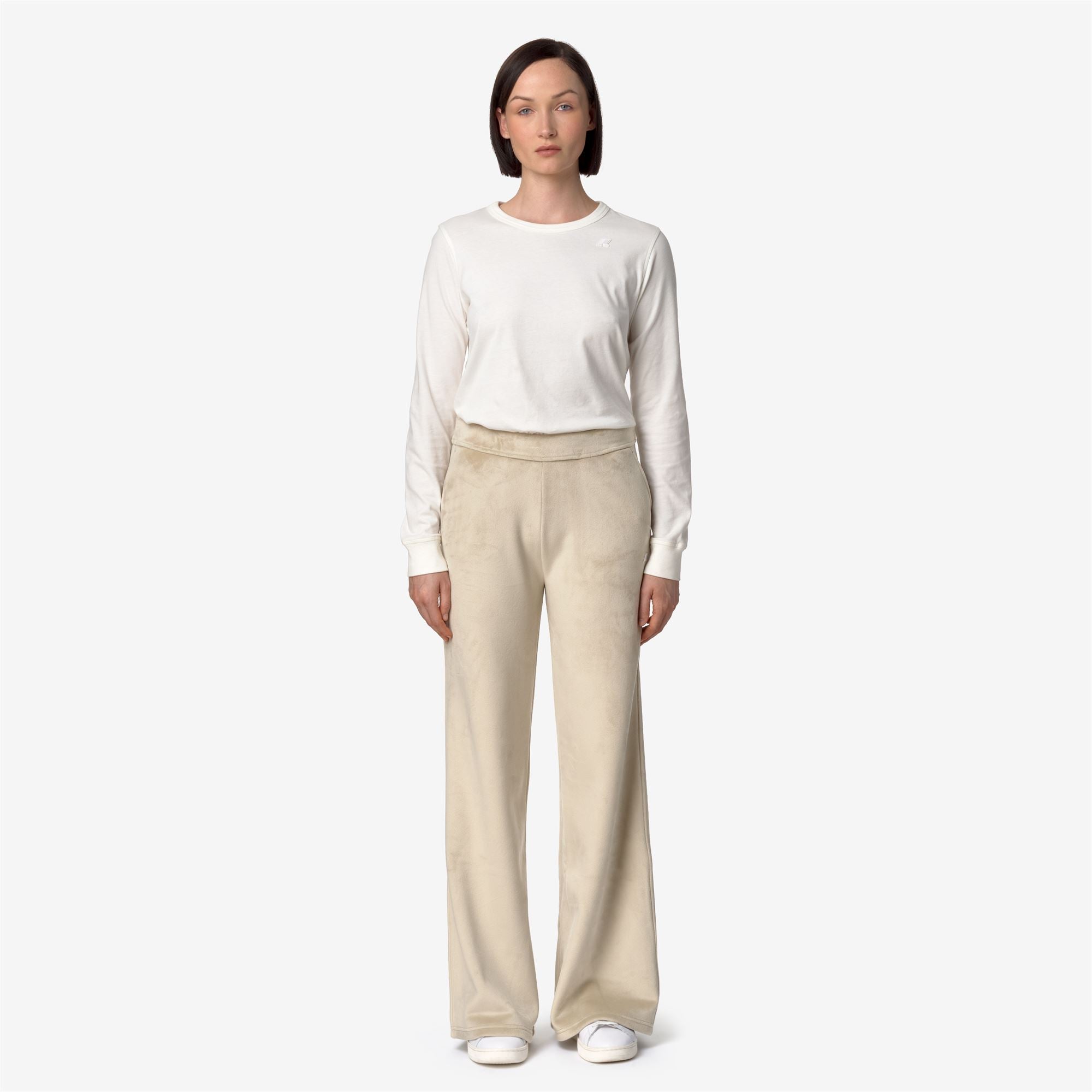 JENNY VELOUR POLAR - Pants - Sport Trousers - Woman - BEIGE GREY-BEIGE GREY