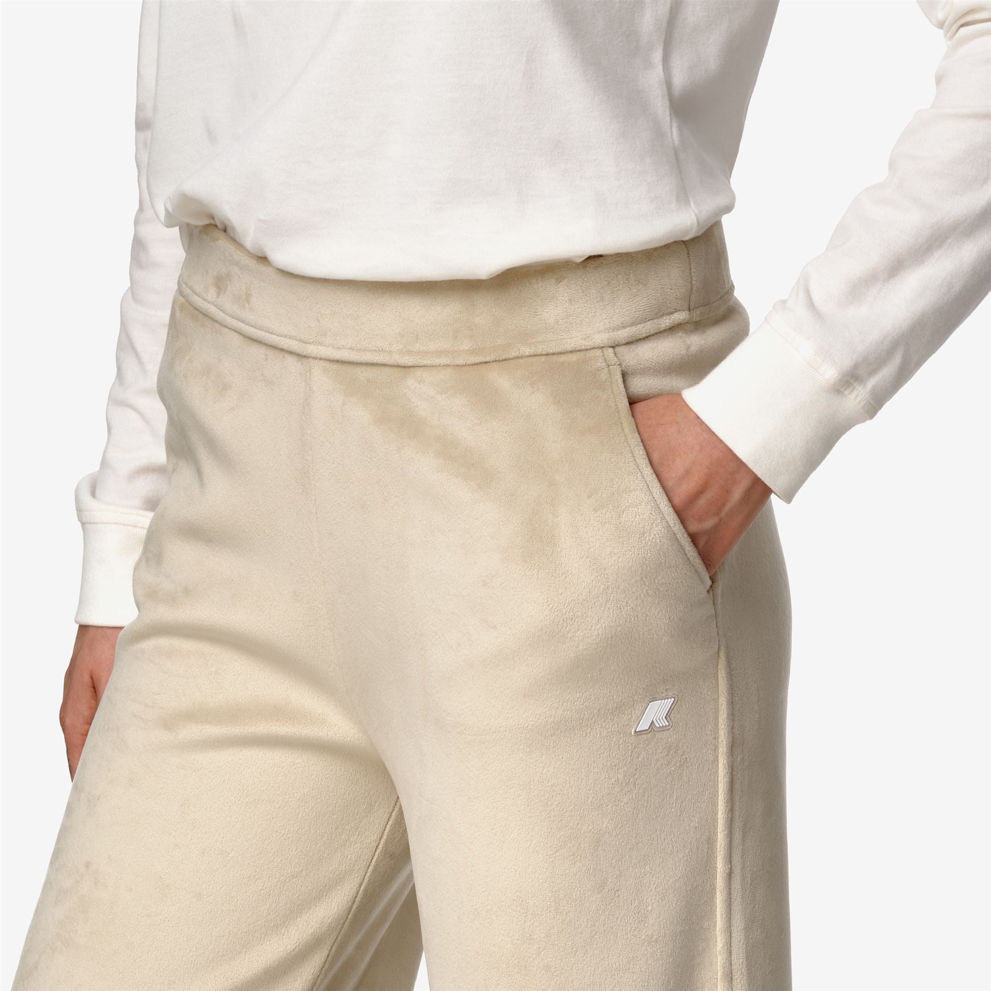 JENNY VELOUR POLAR - Pants - Sport Trousers - Woman - BEIGE GREY-BEIGE GREY