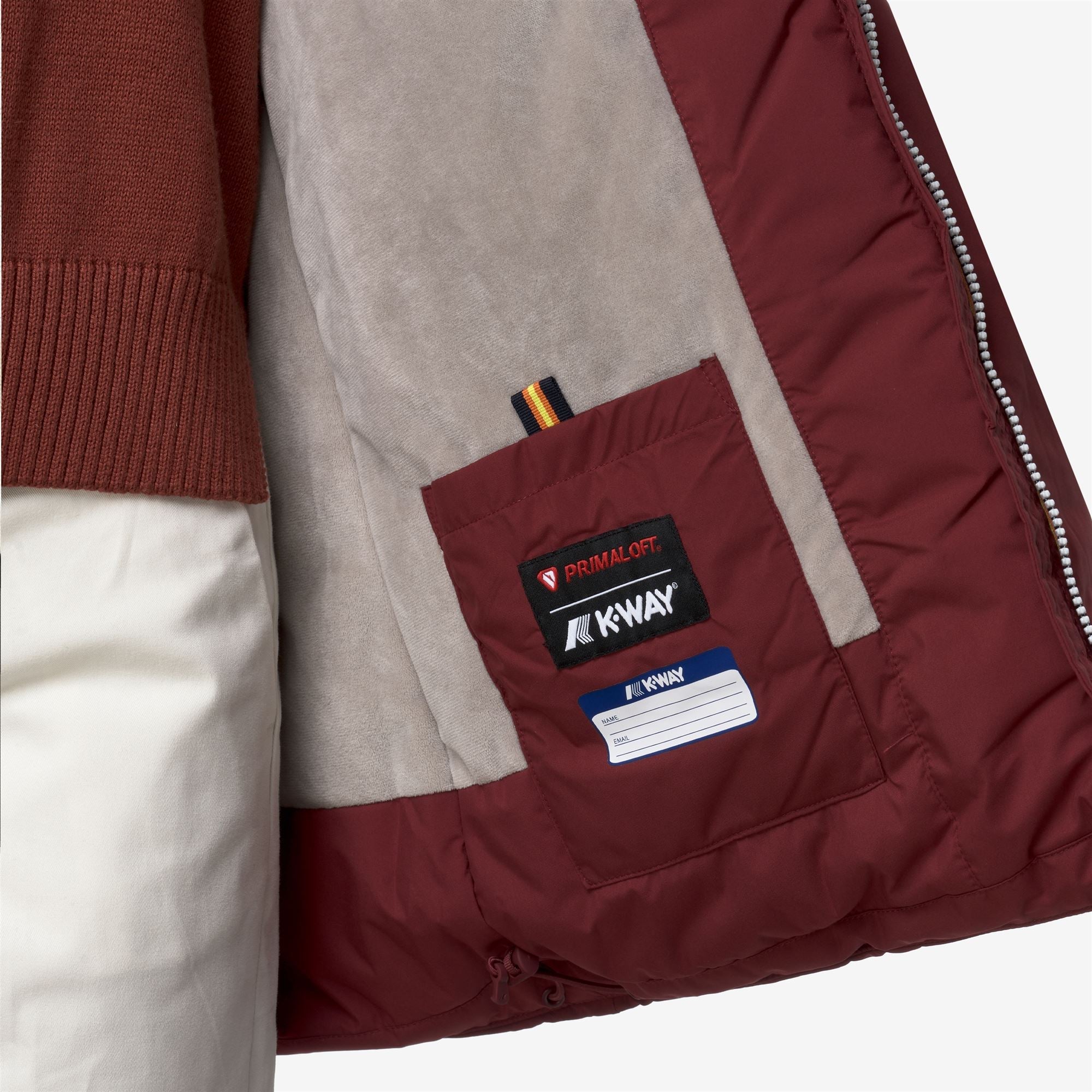 SOPHIE SOFT TOUCH MARMOTTA - Jackets - Mid - Woman - RED SYRAH-GREY GOAT