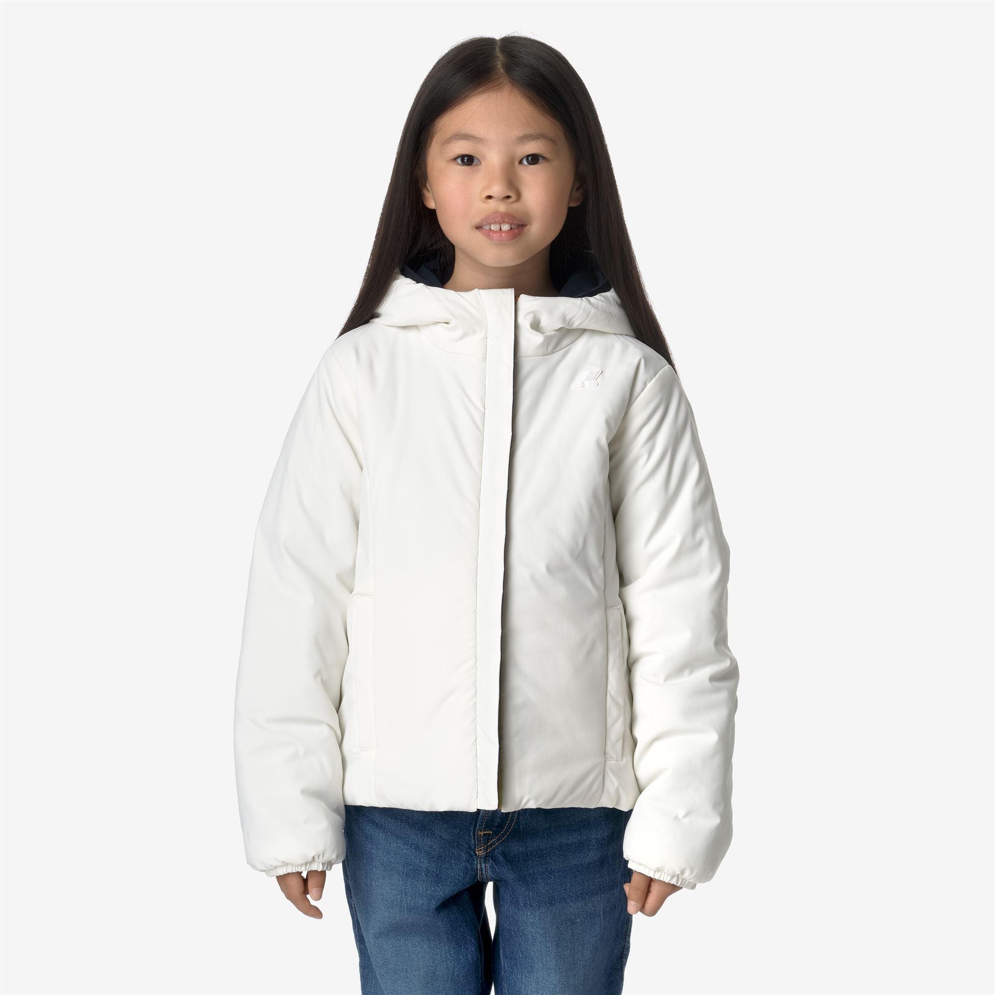 P. LILY ST WARM REVERSIBLE - Jackets - Short - Girl - BLUE DEPTH-WHITE GARDENIA