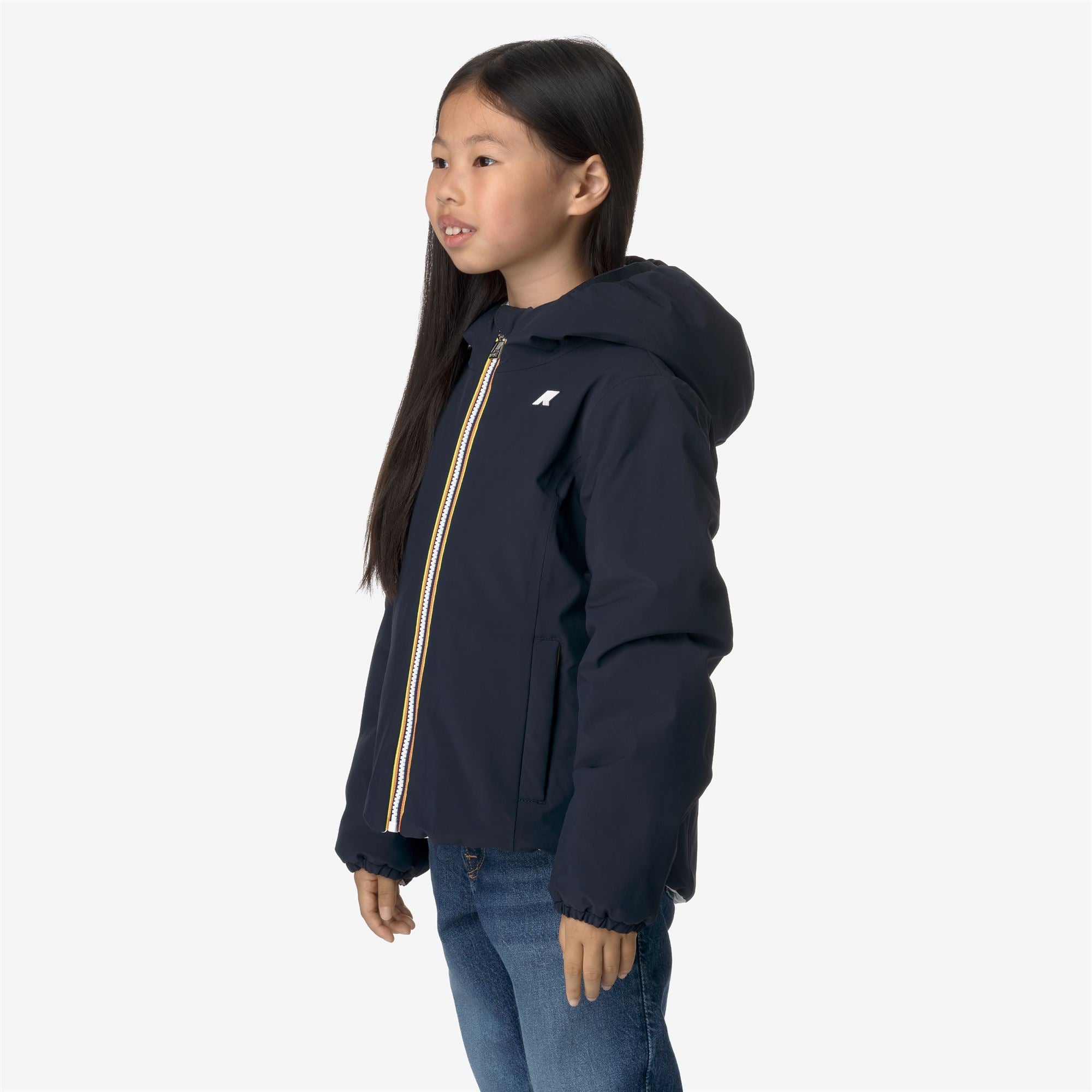 P. LILY ST WARM REVERSIBLE - Jackets - Short - Girl - BLUE DEPTH-WHITE GARDENIA