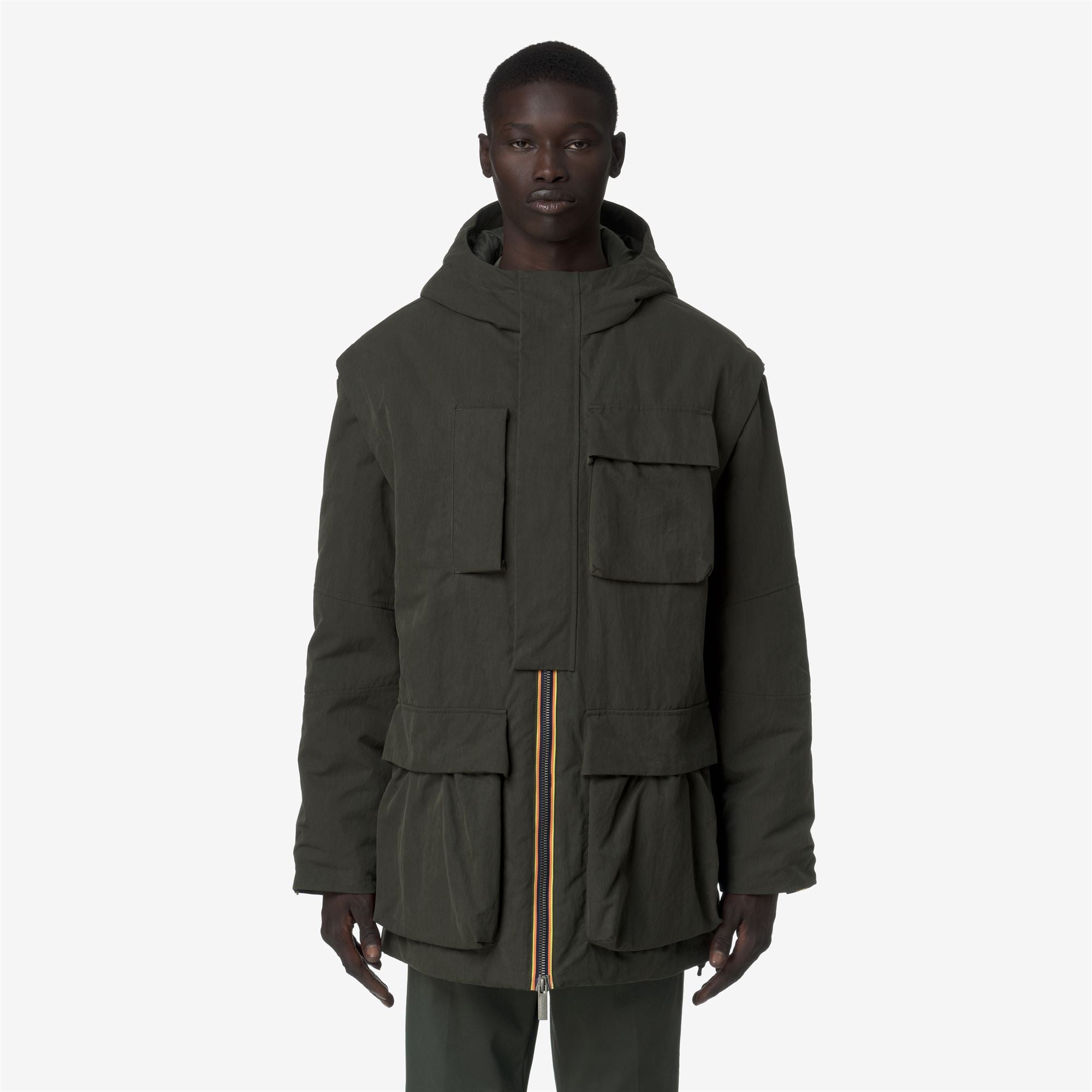 OTTO COTTON FEEL - Jackets - Mid - Man - GREEN BLACKISH COMBO
