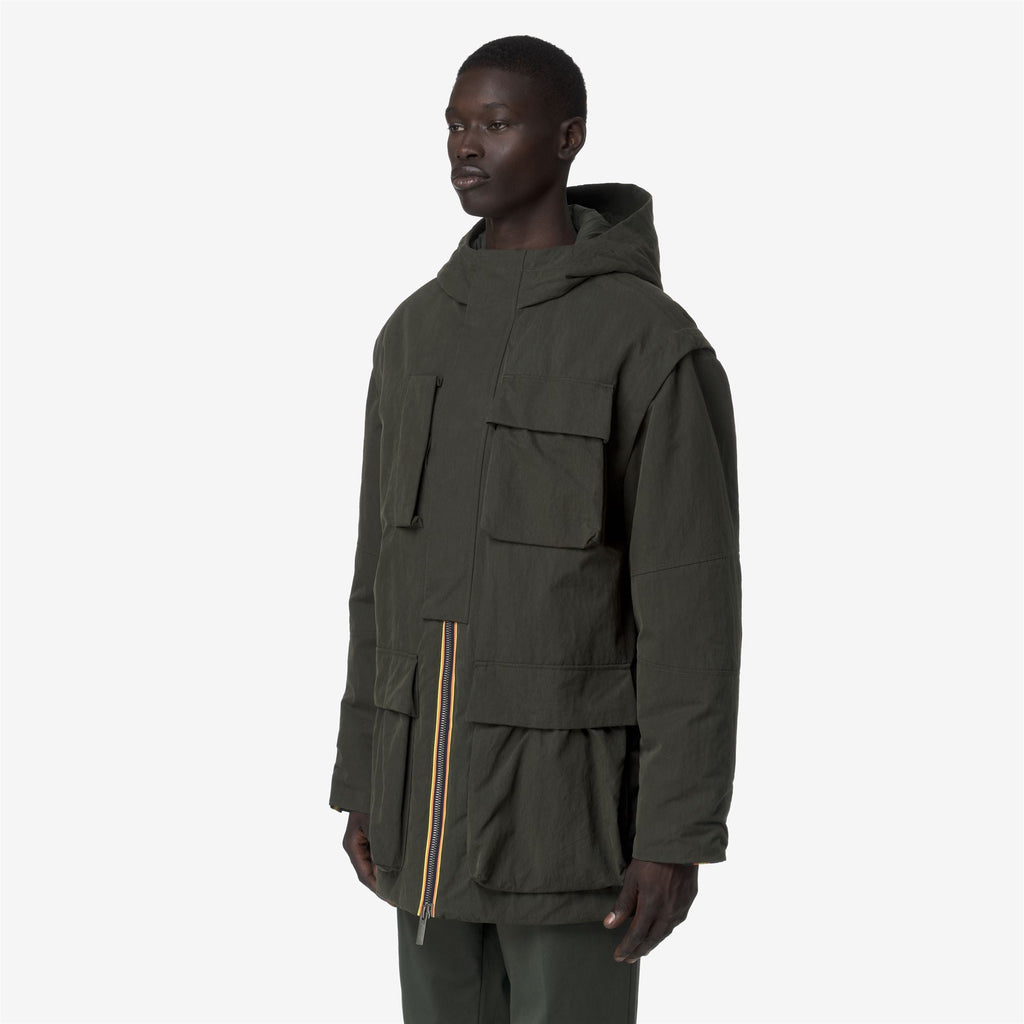 OTTO COTTON FEEL - Jackets - Mid - Man - GREEN BLACKISH COMBO