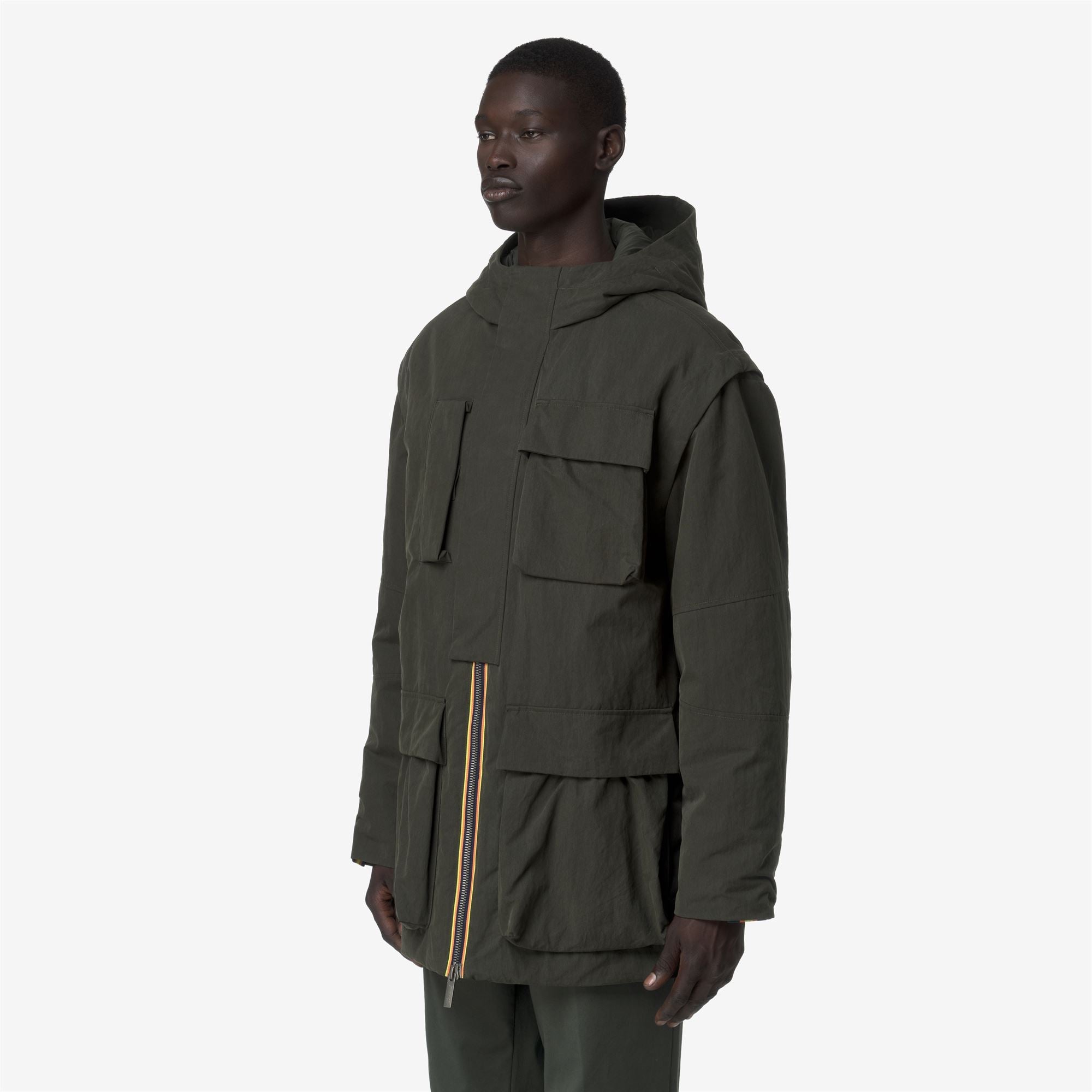 OTTO COTTON FEEL - Jackets - Mid - Man - GREEN BLACKISH COMBO