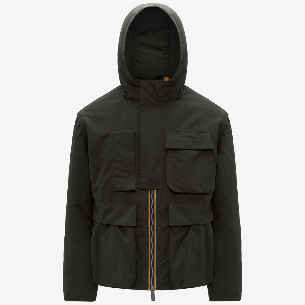 GUILLERMO COTTON FEEL - Jackets - Short - Man - GREEN BLACKISH COMBO