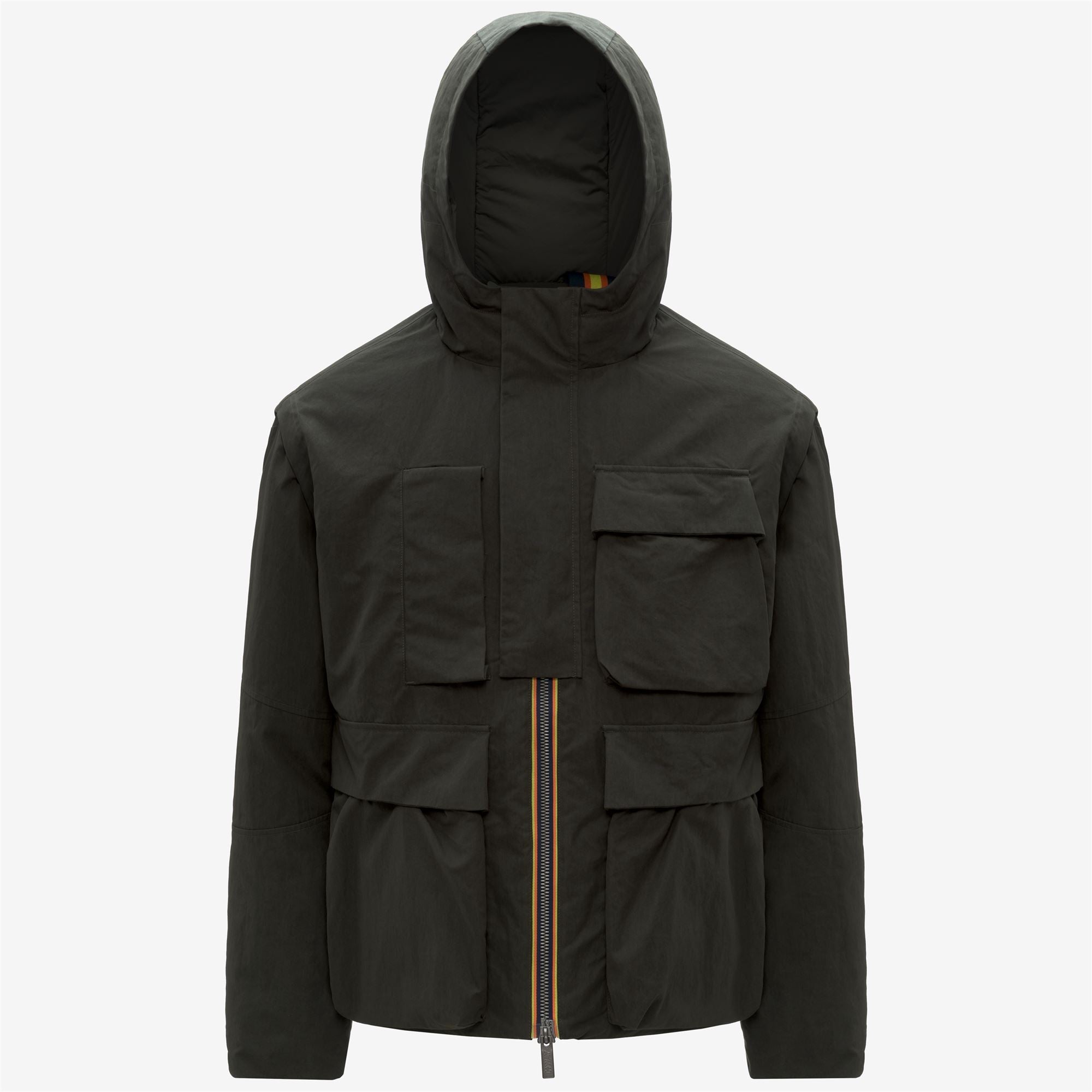 GUILLERMO COTTON FEEL - Jackets - Short - Man - GREEN BLACKISH COMBO